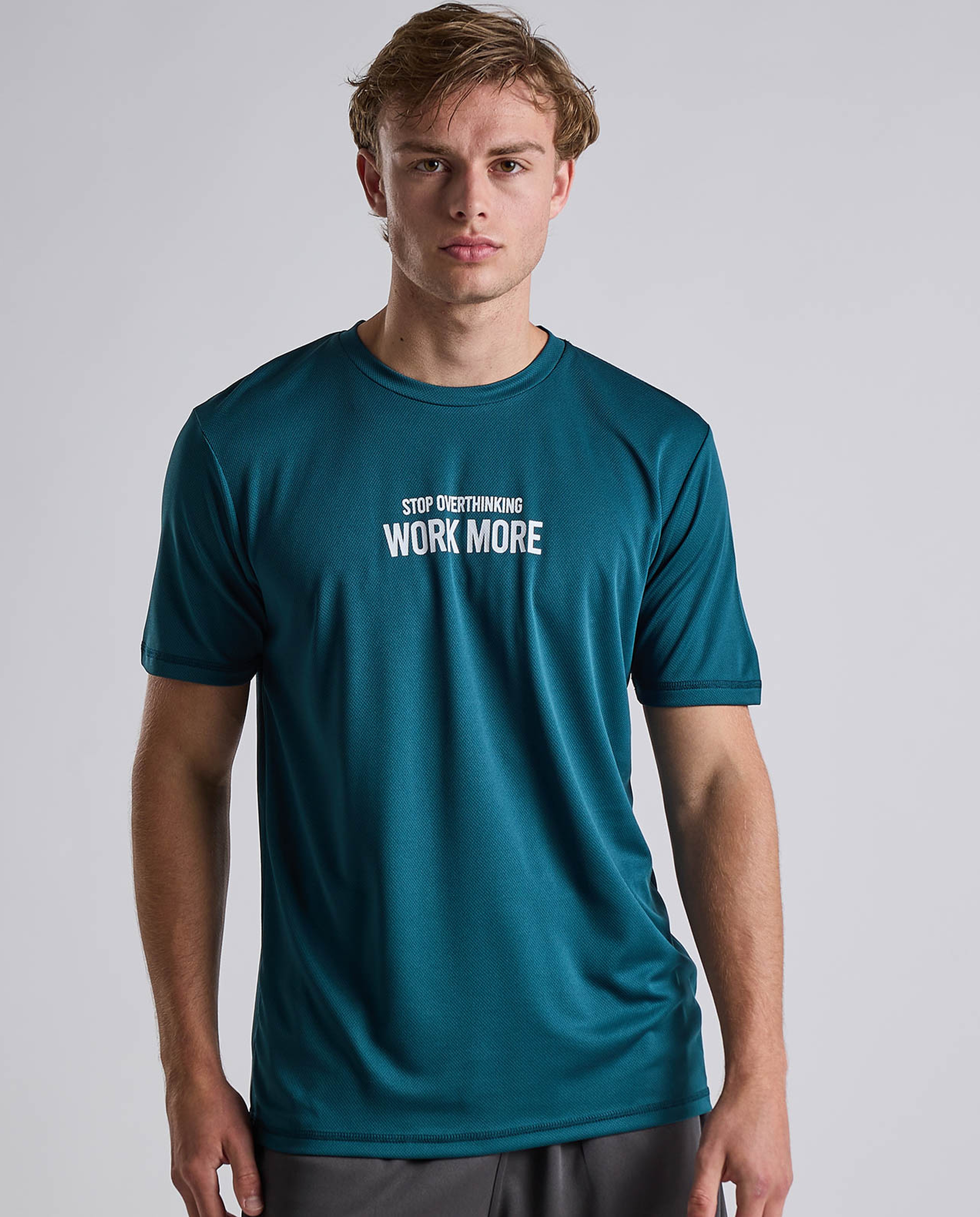 Printed Active T-Shirt with Short Sleeves