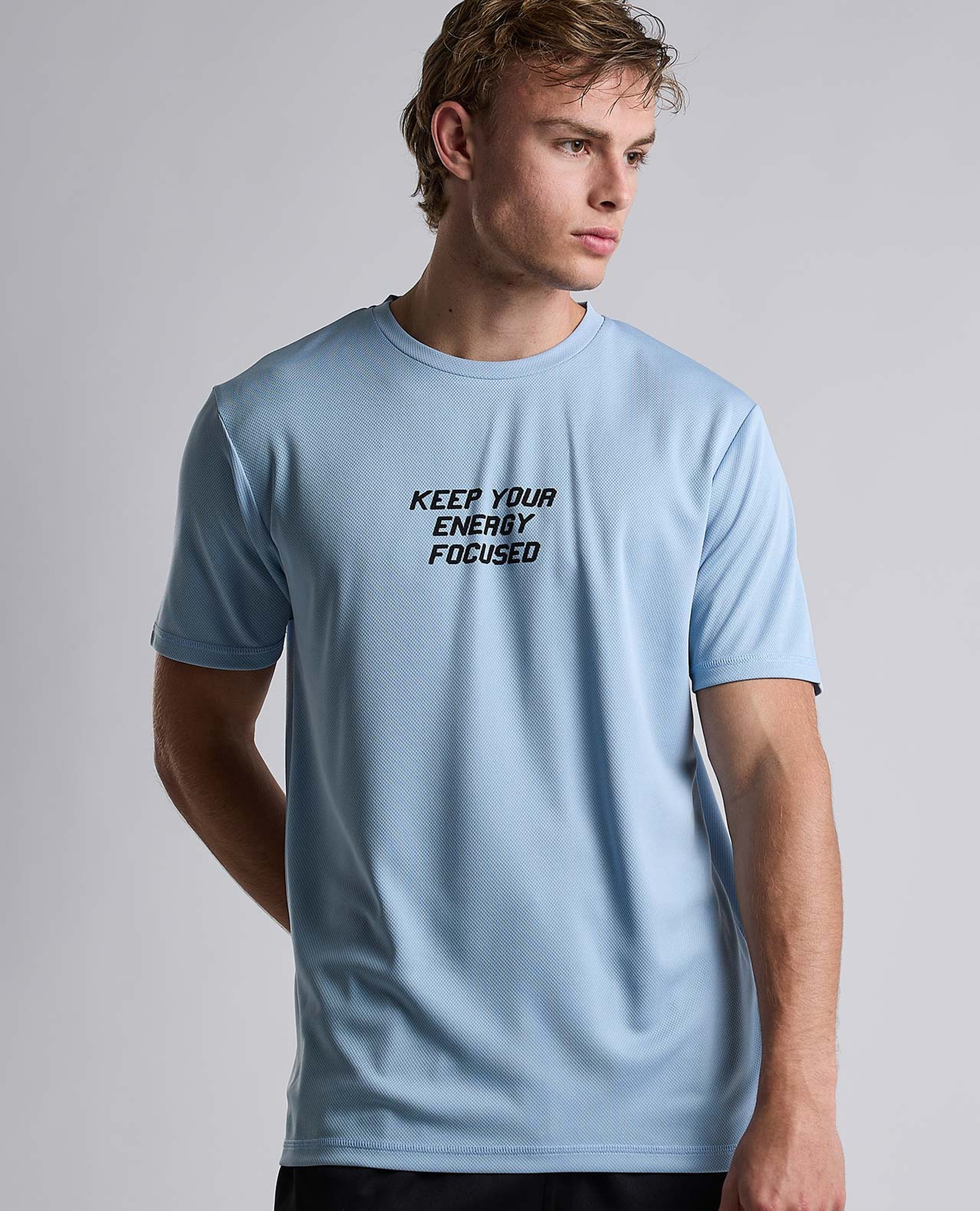 Printed Active T-Shirt with Short Sleeves