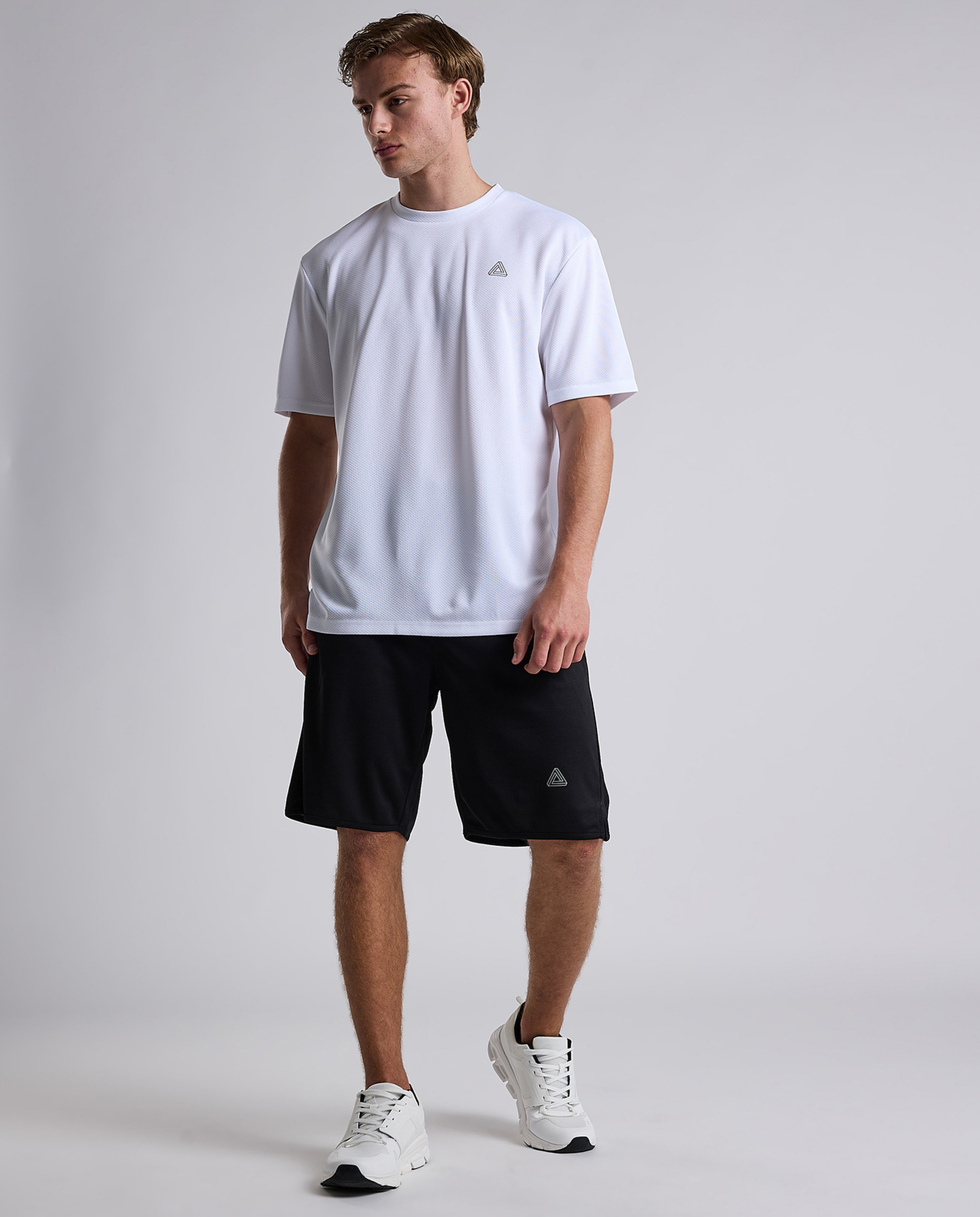 Logo Detail Active T-Shirt with Short Sleeves