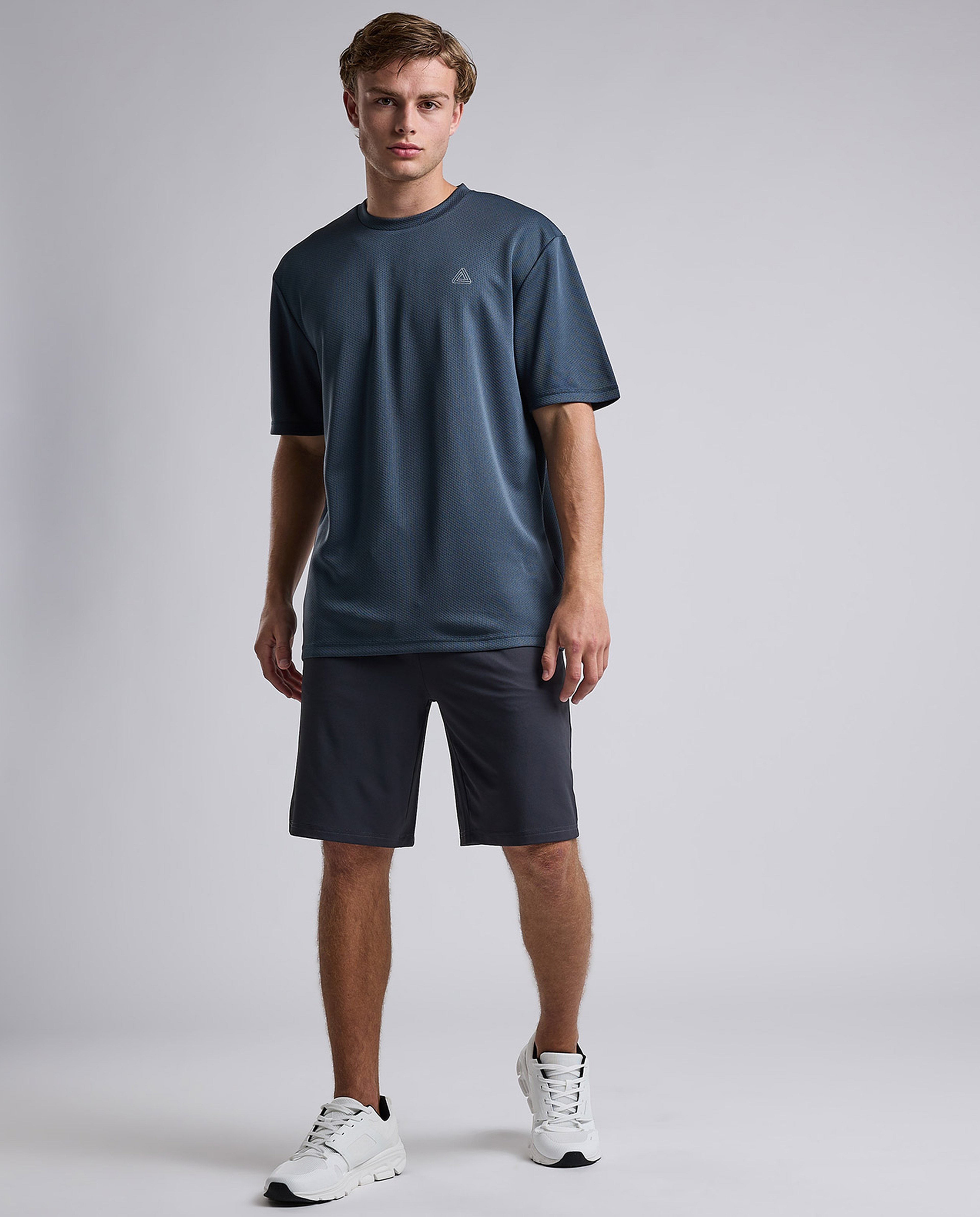 Logo Detail Active T-Shirt with Short Sleeves