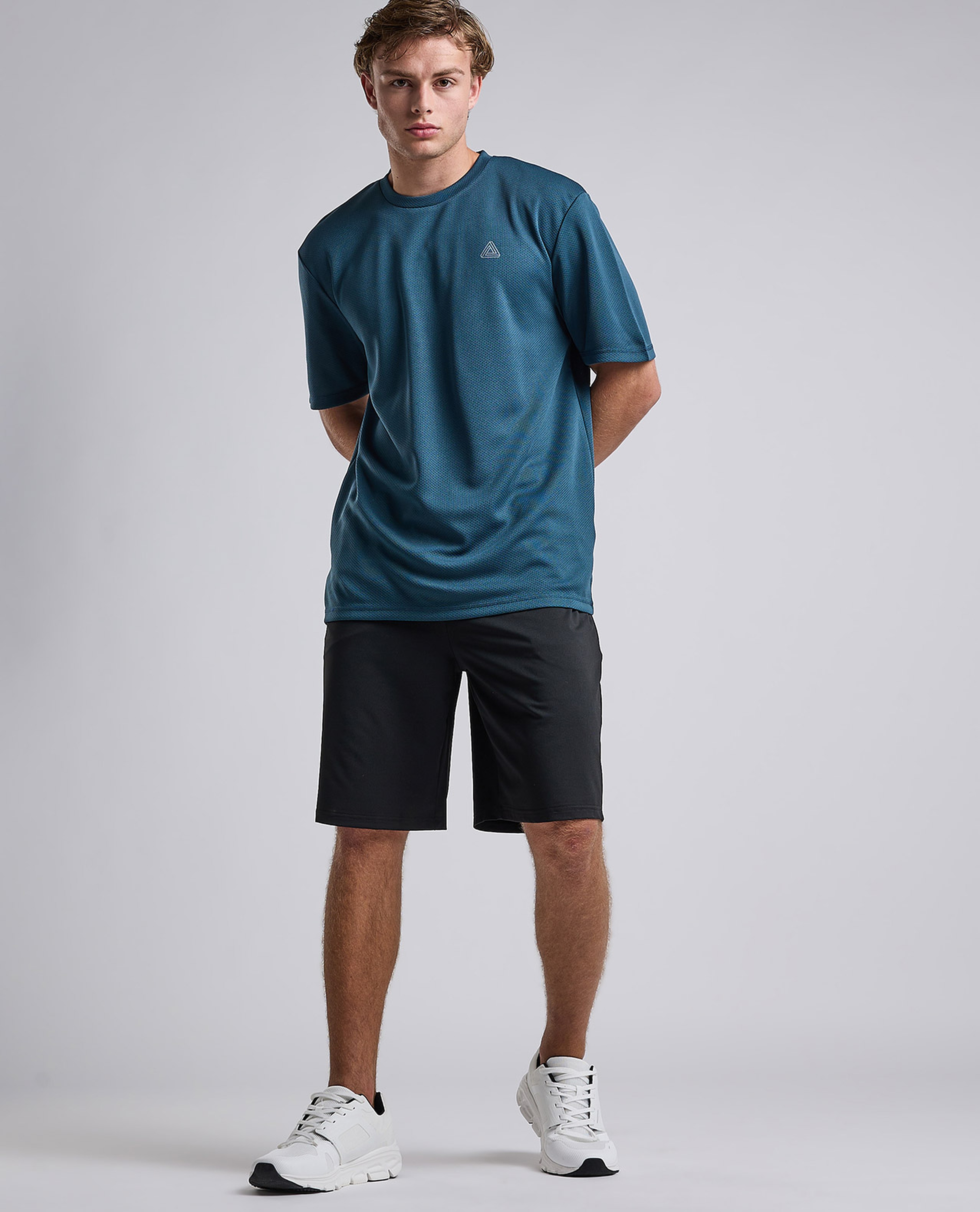 Logo Detail Active T-Shirt with Short Sleeves