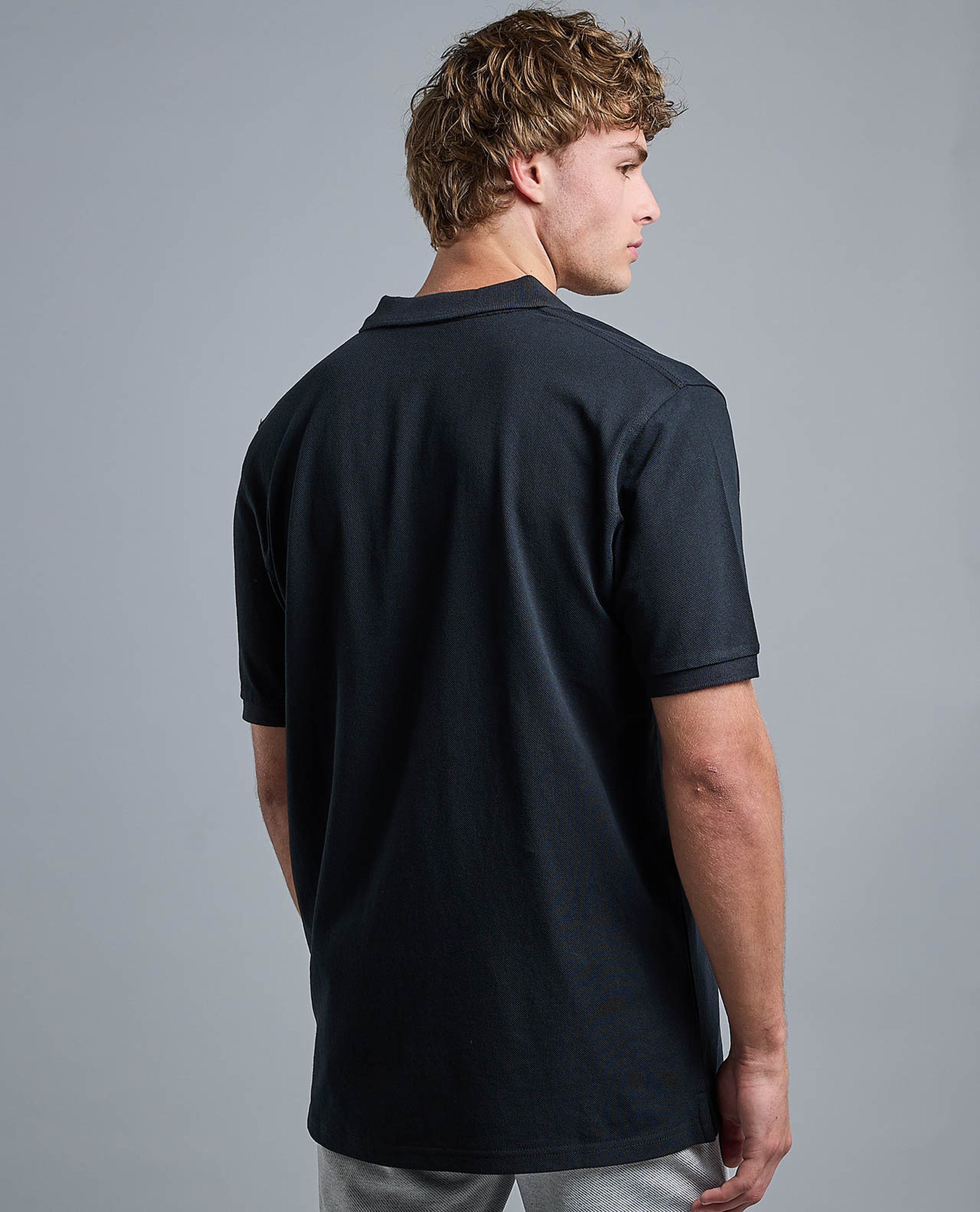 Solid Polo T-Shirt with Short Sleeves