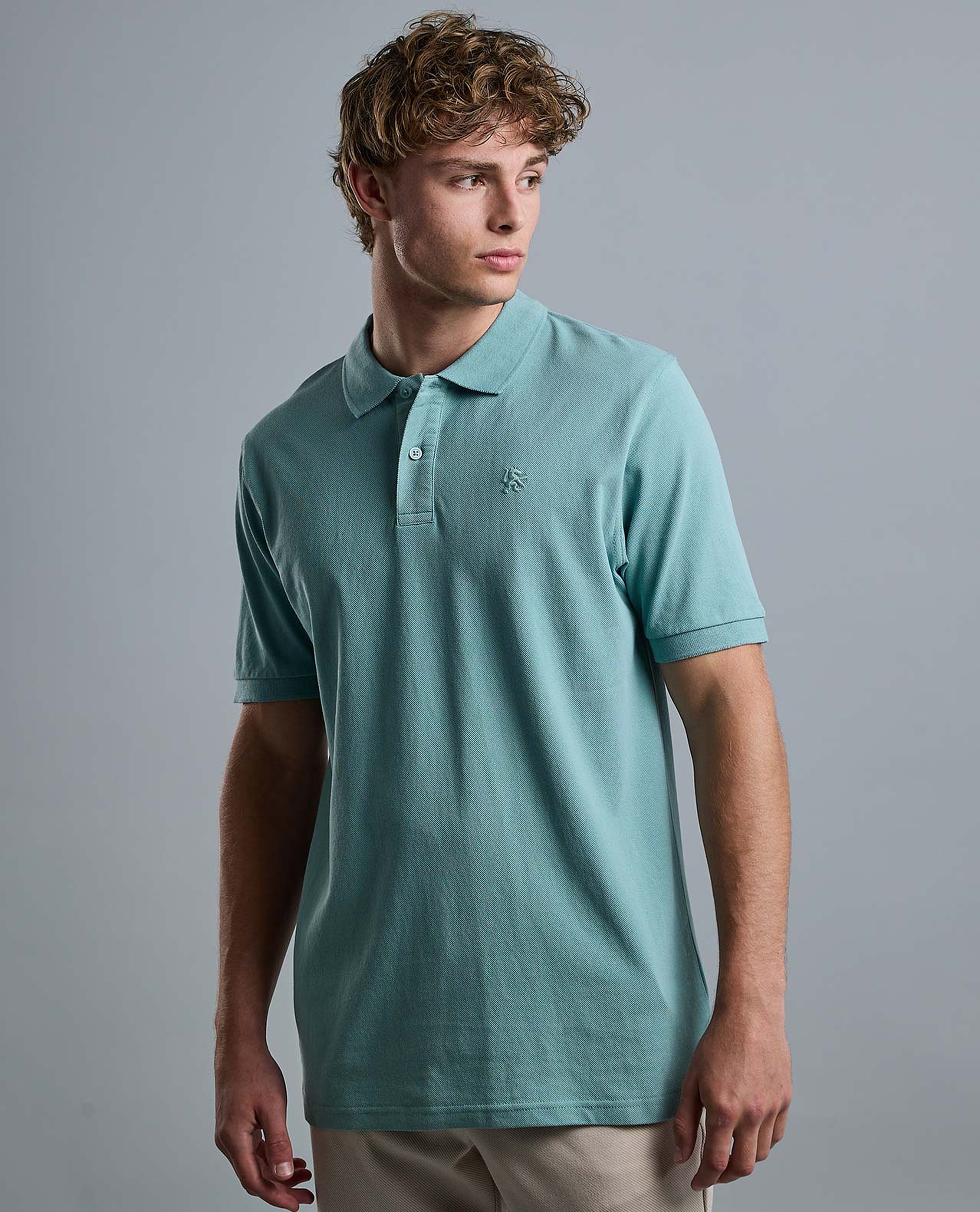Solid Polo T-Shirt with Short Sleeves