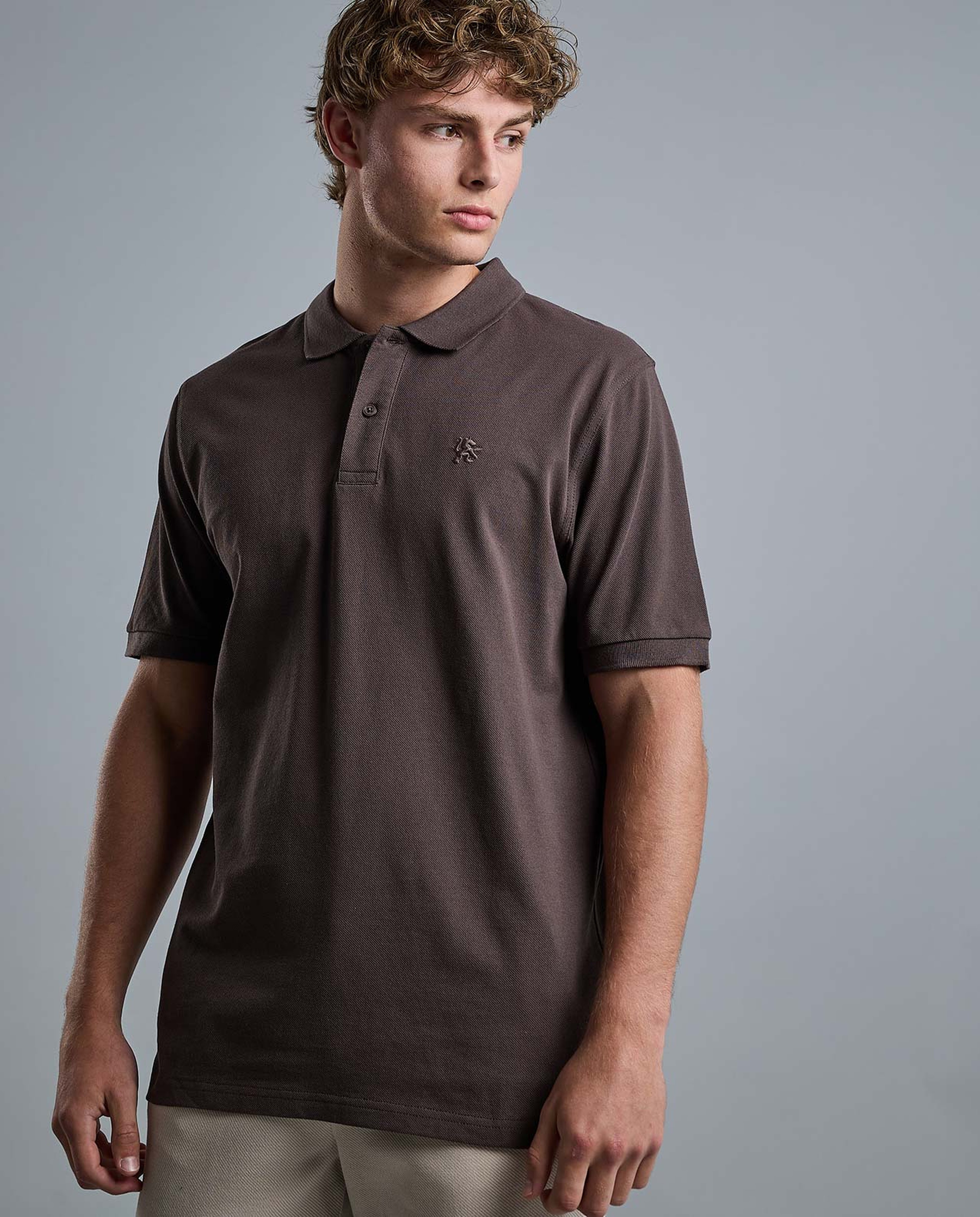 Solid Polo T-Shirt with Short Sleeves
