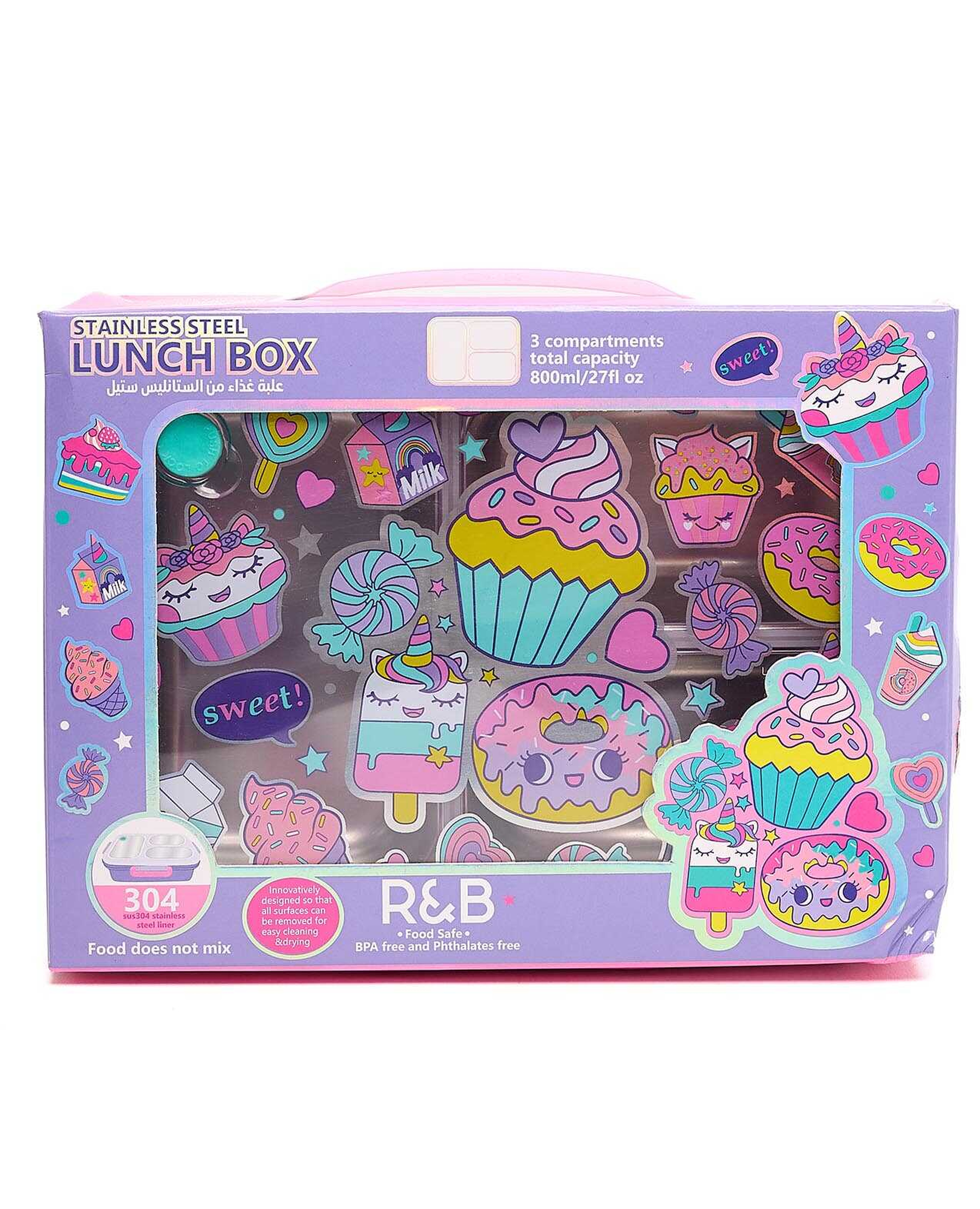 Printed Bento Lunch Box - 800ml