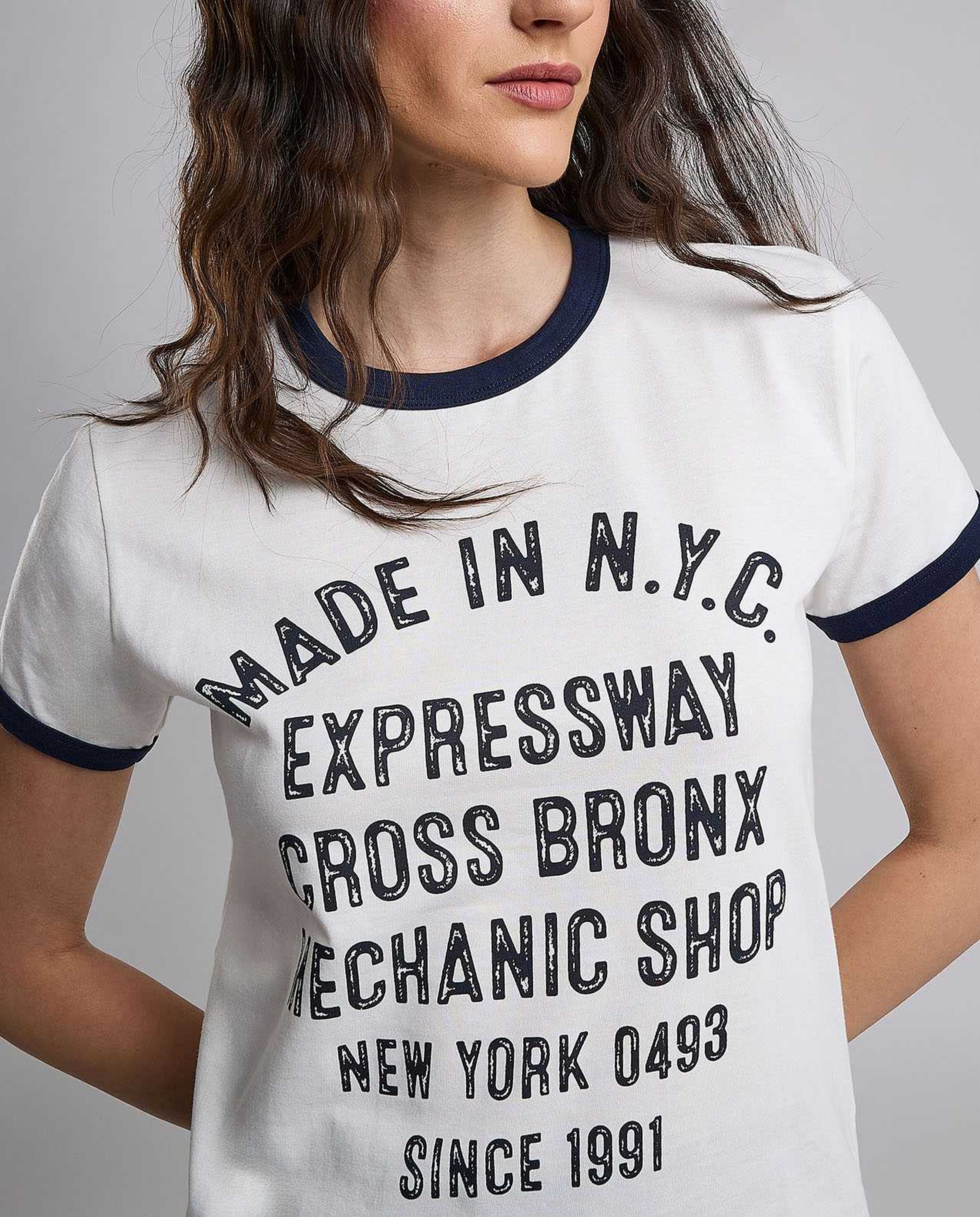 Printed T-Shirt with Crew Neck and Short Sleeves