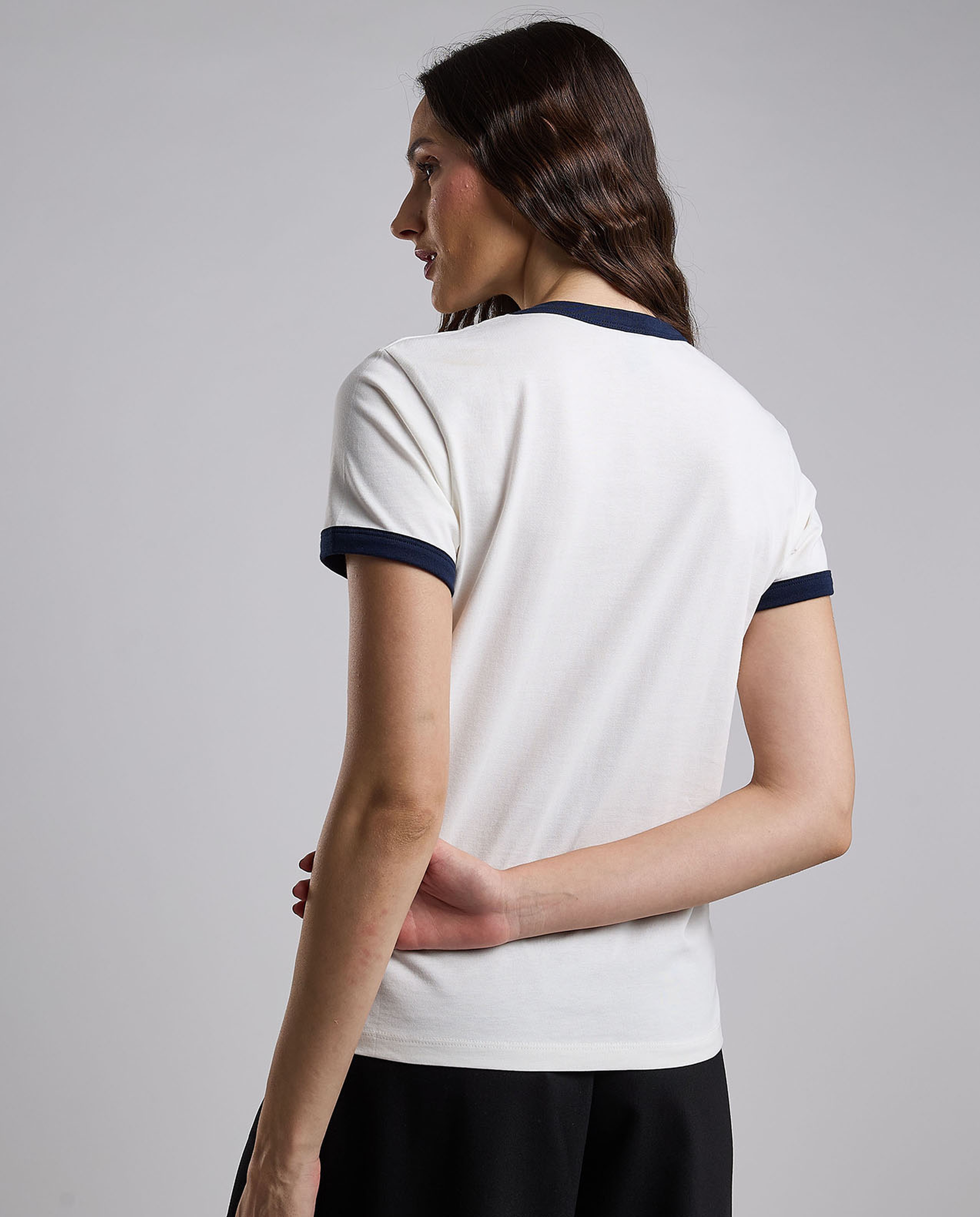 Printed T-Shirt with Crew Neck and Short Sleeves