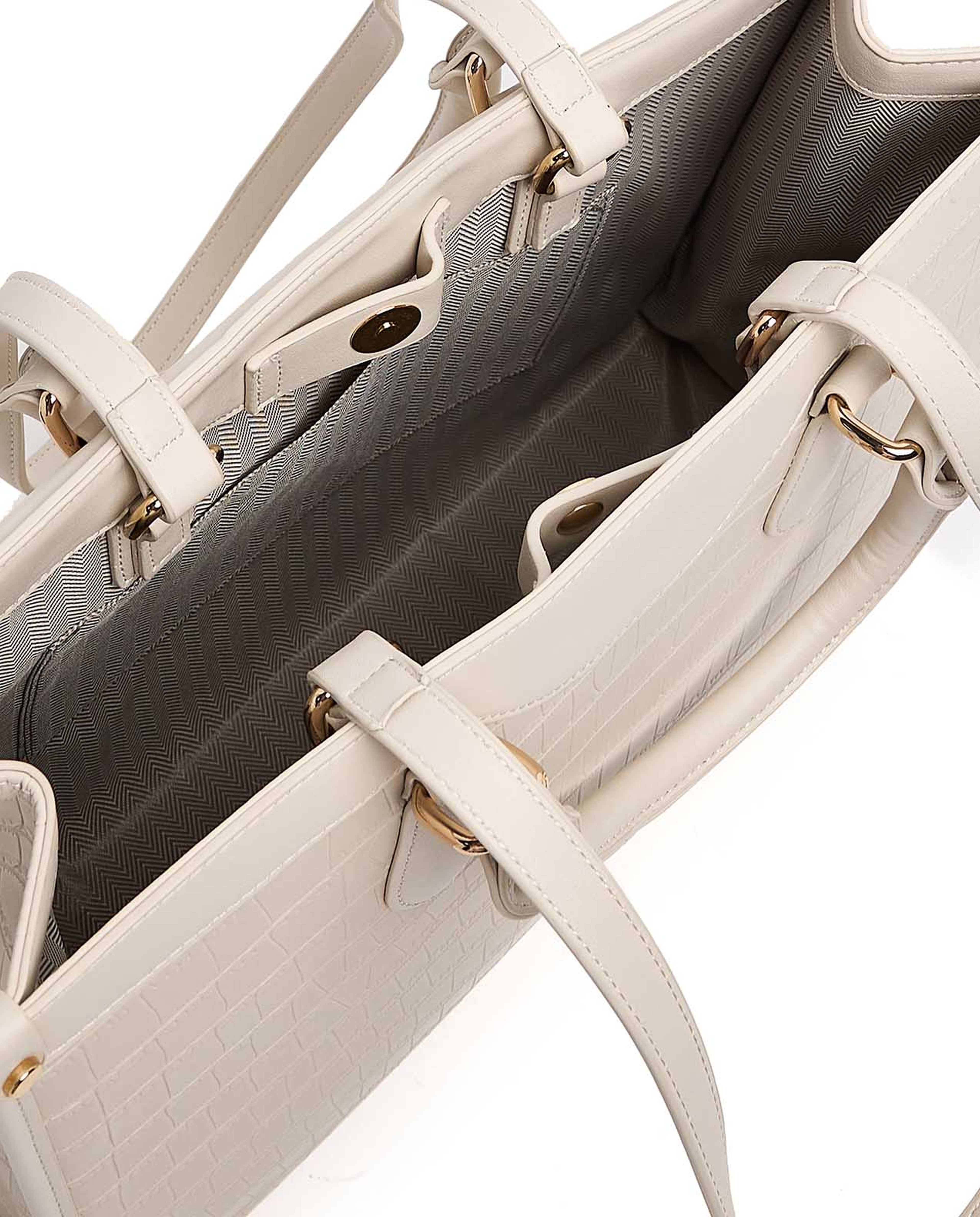 Textured Satchel Bag