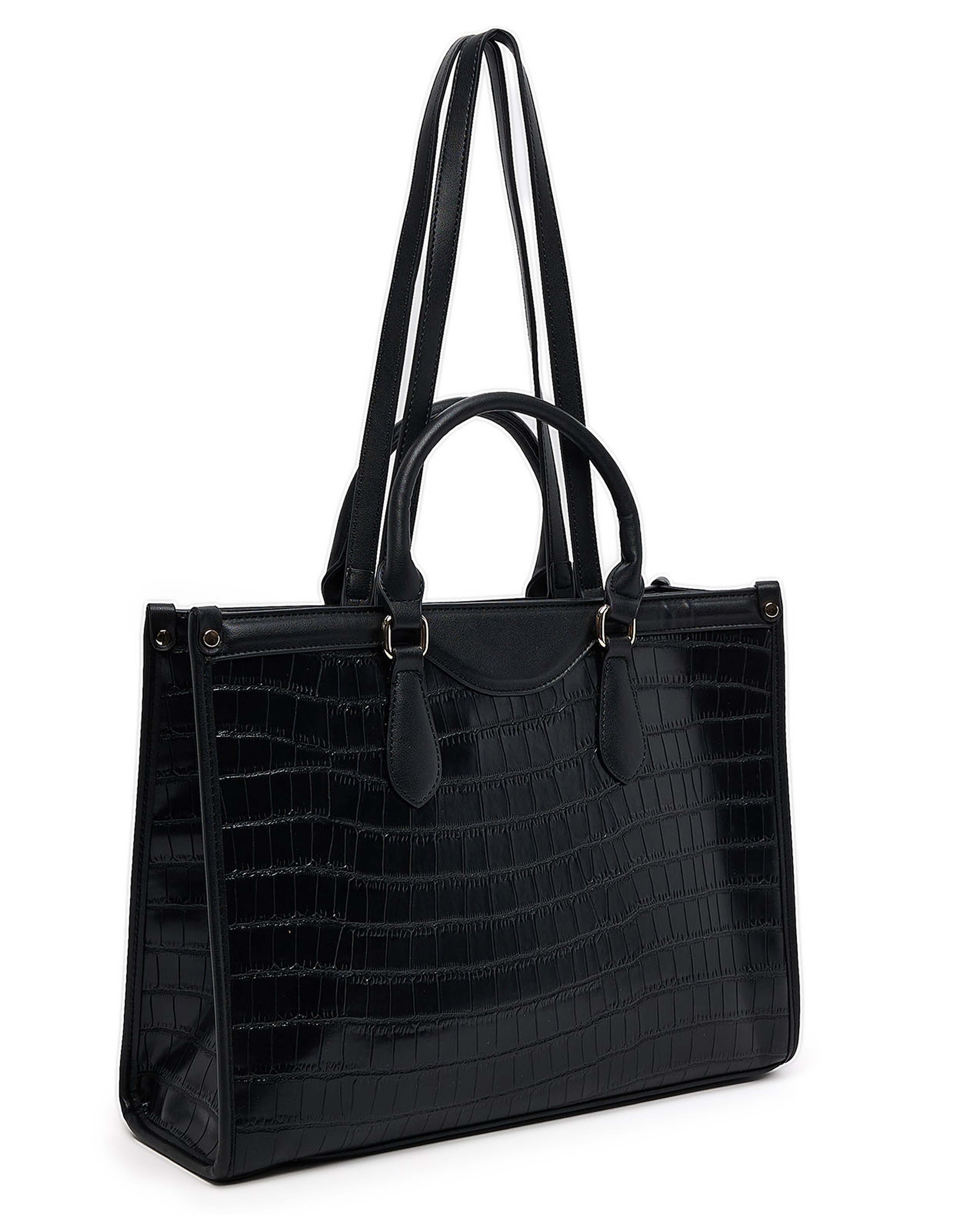 Textured Satchel Bag