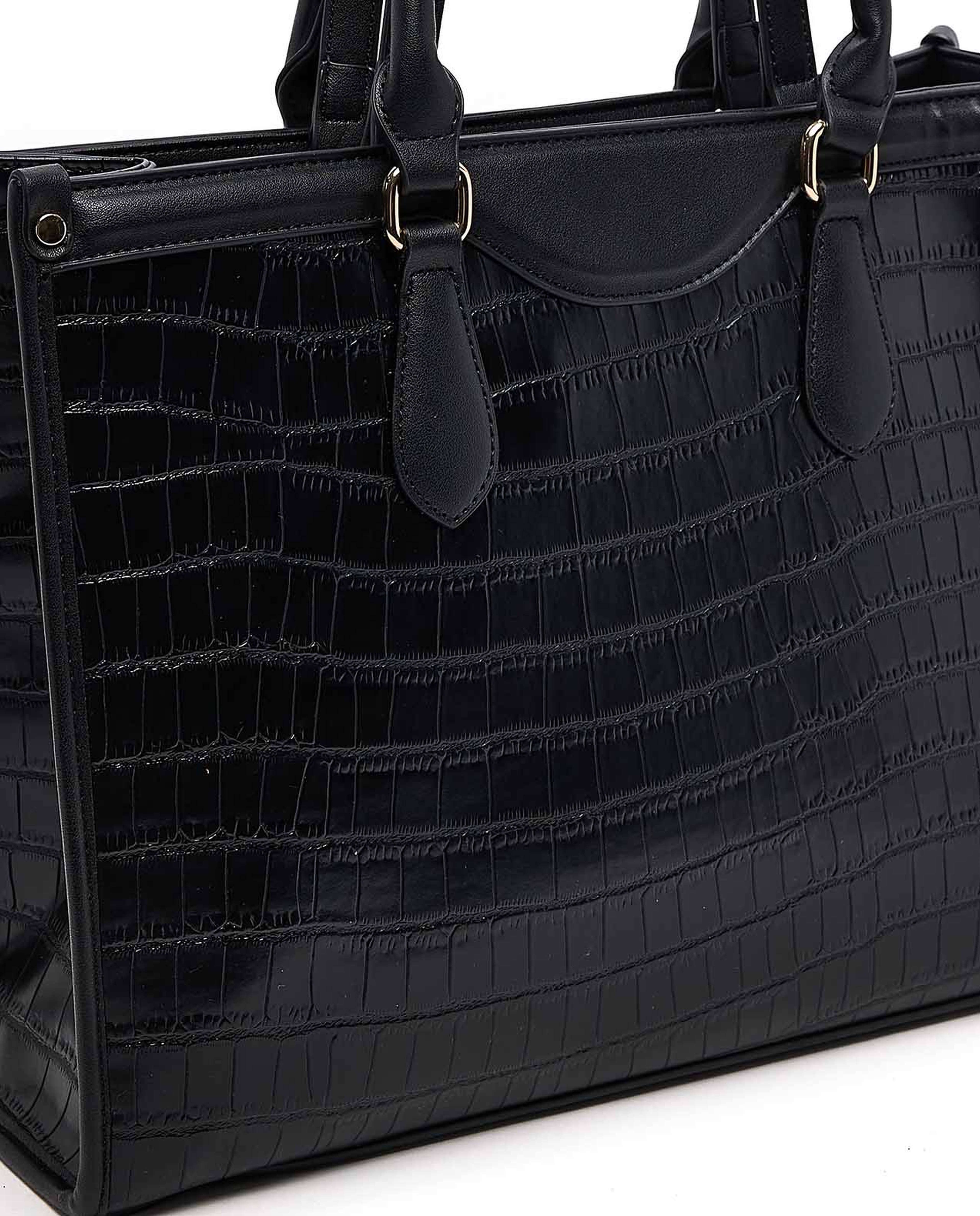 Textured Satchel Bag