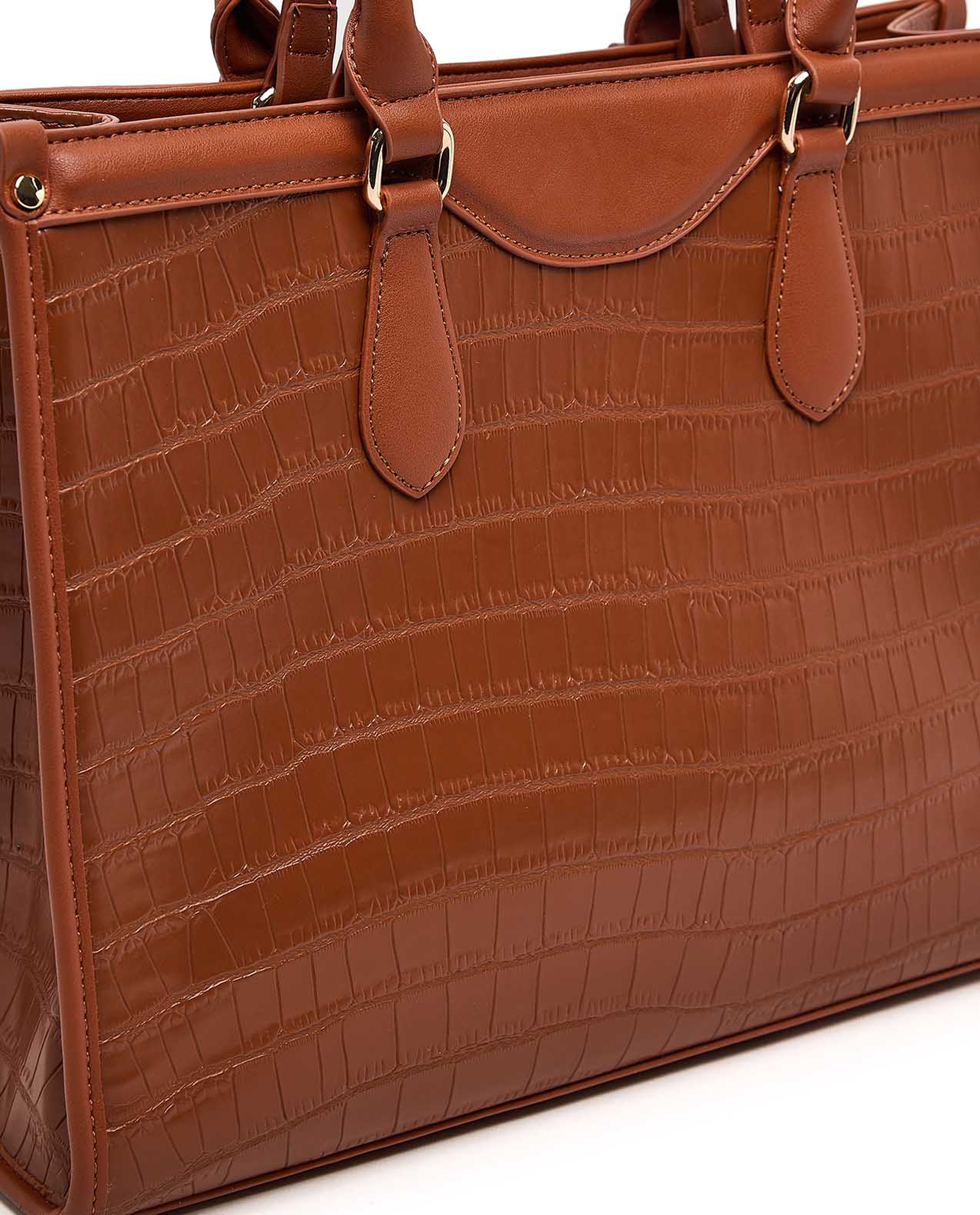 Textured Satchel Bag