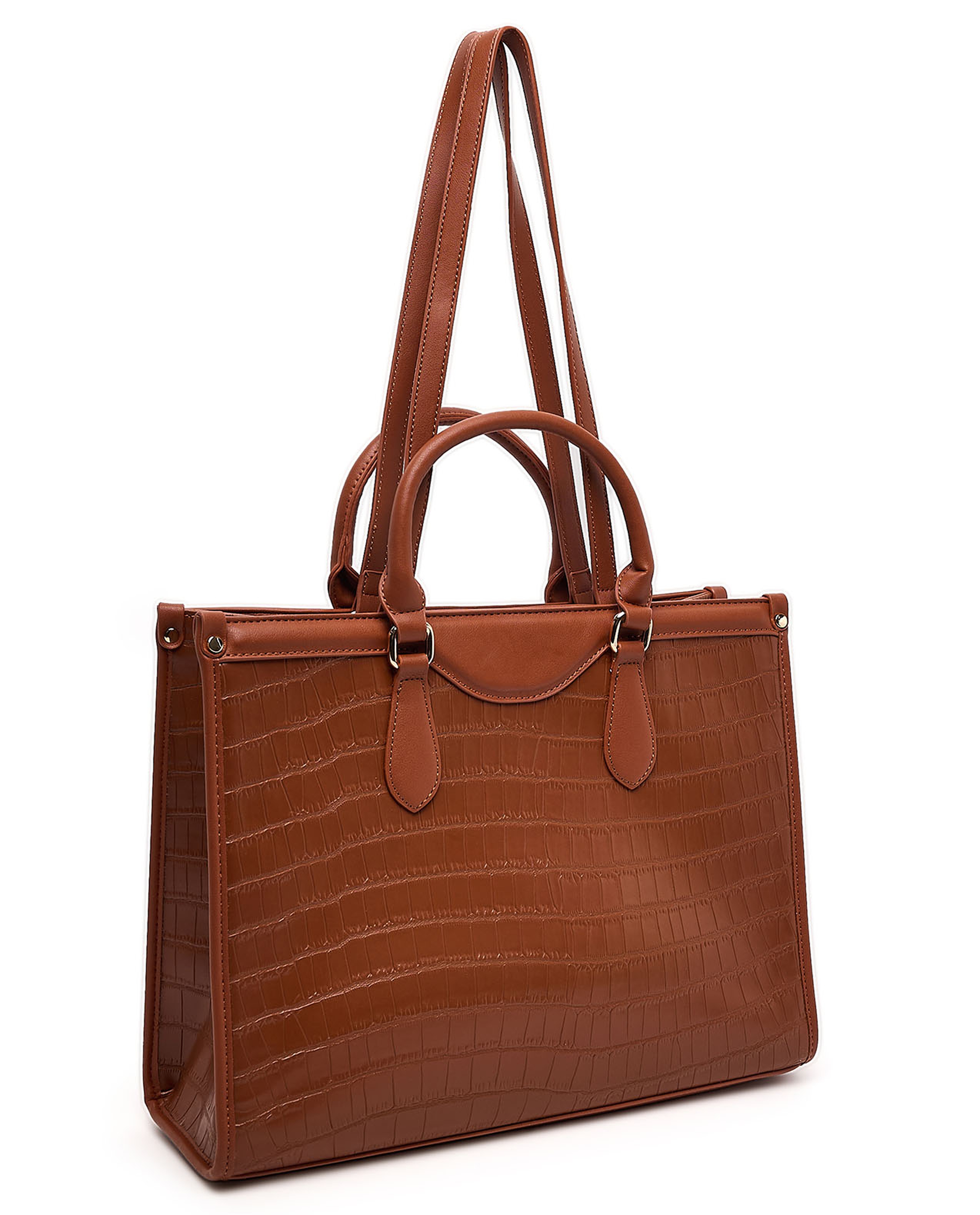 Textured Satchel Bag