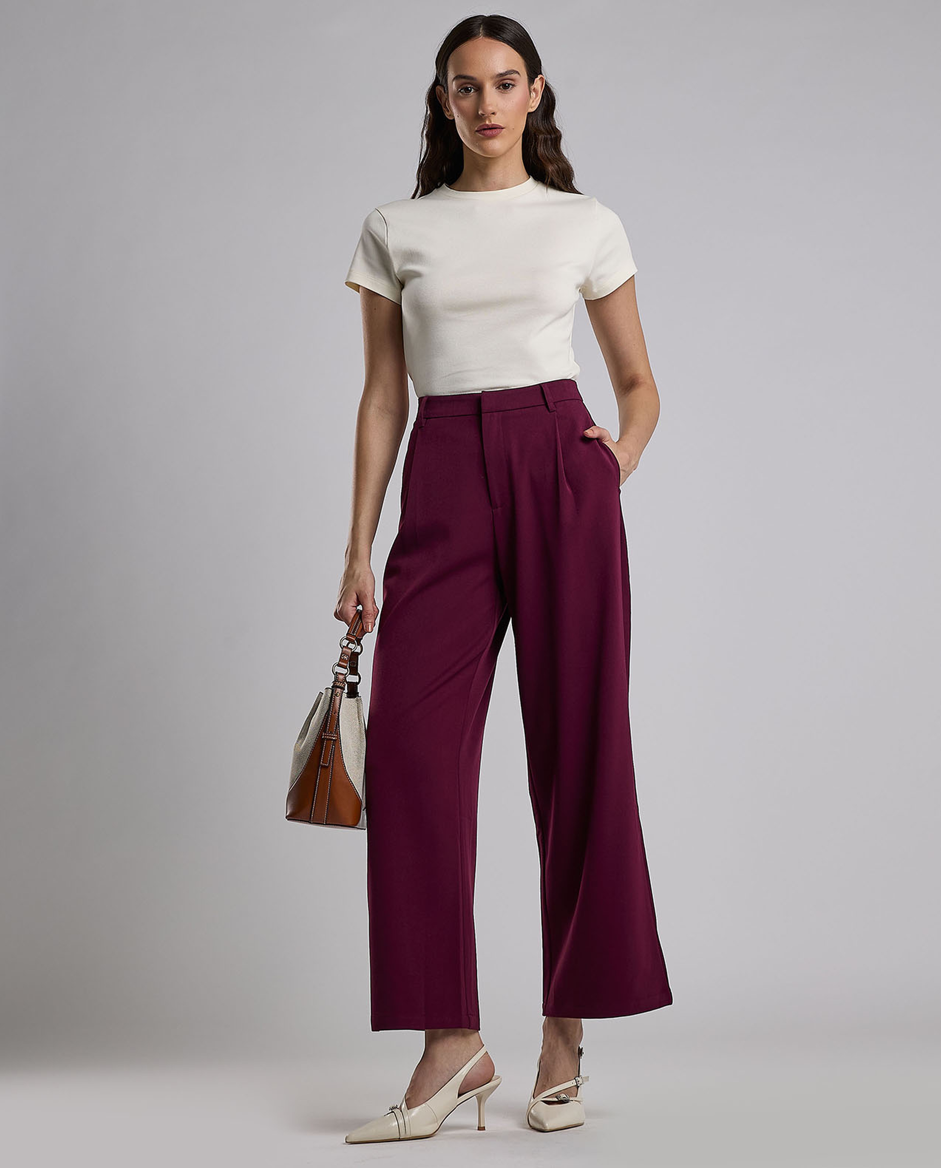 Solid T-Shirt with Crew Neck and Short Sleeves