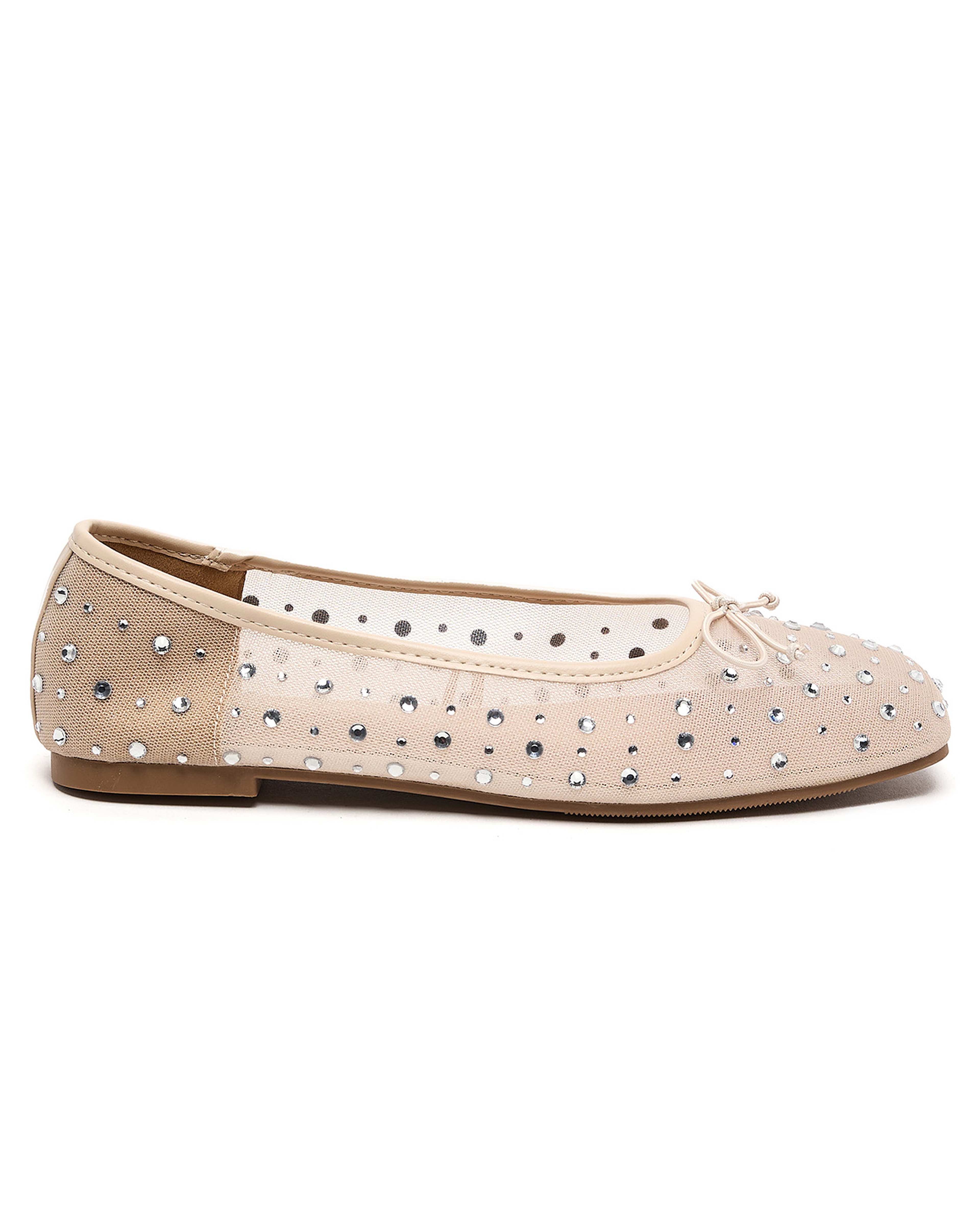 Embellished Square Toe Ballerinas