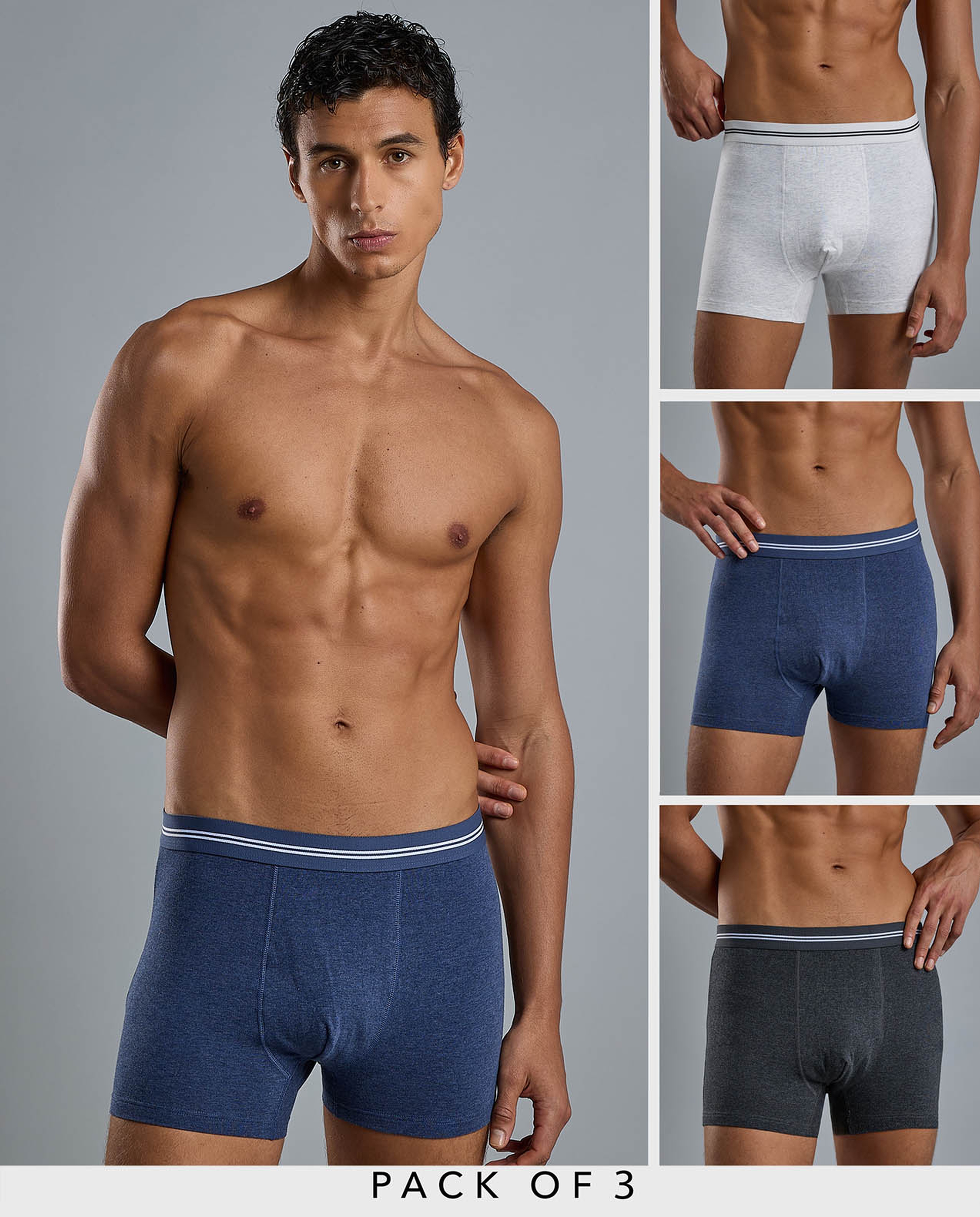 3 Pack Textured Trunks