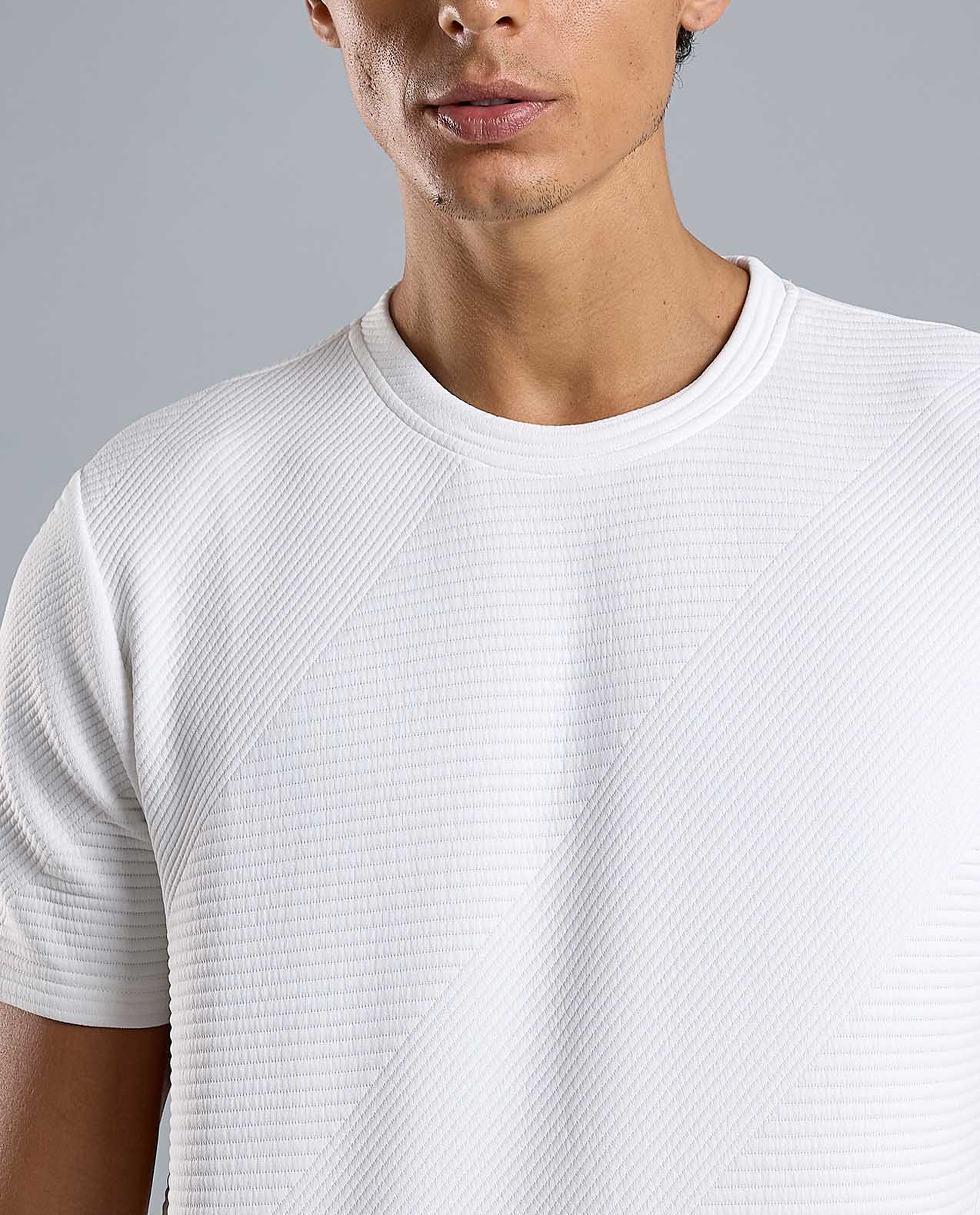 Solid T-Shirt with Crew Neck and Short Sleeves