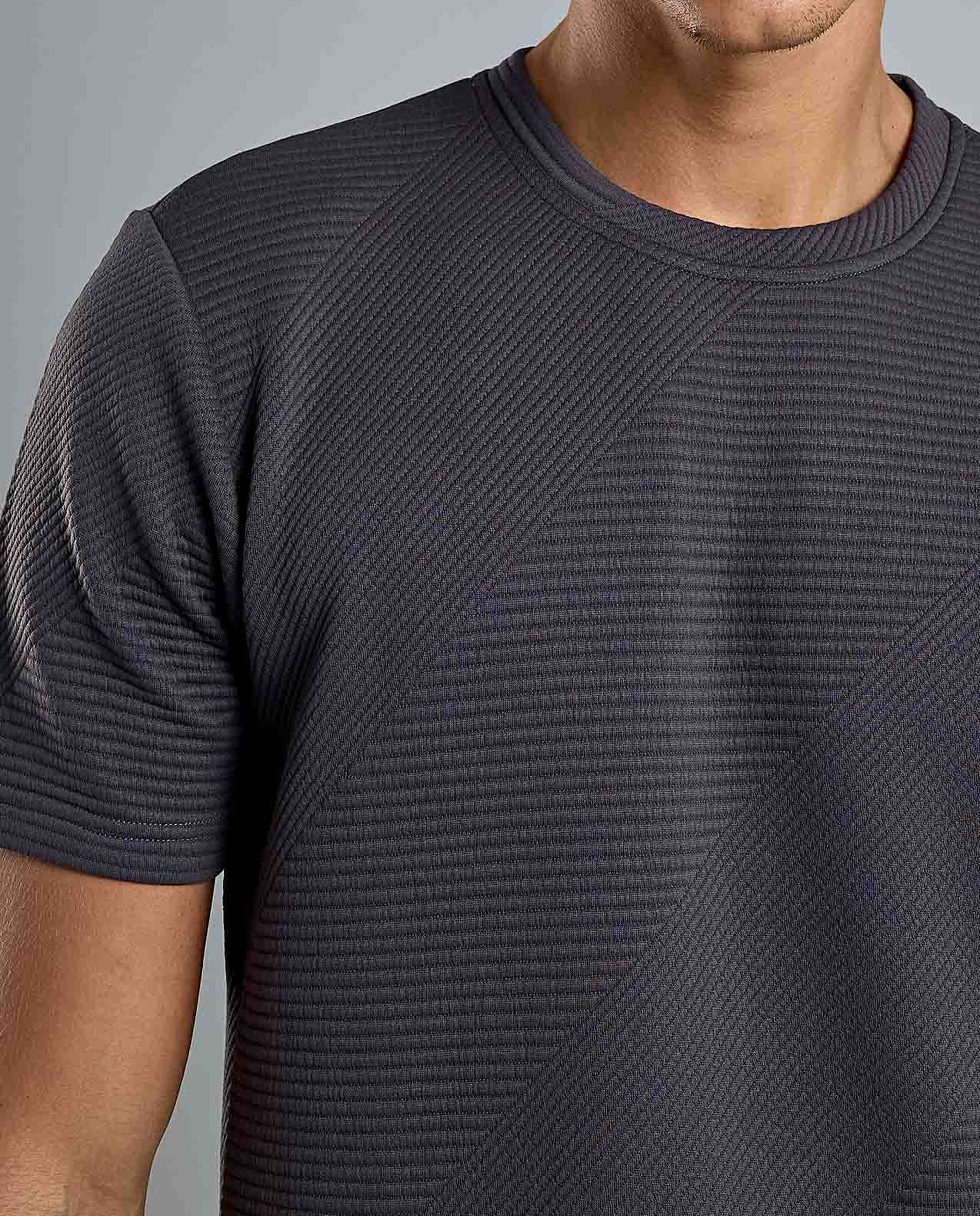 Solid T-Shirt with Crew Neck and Short Sleeves