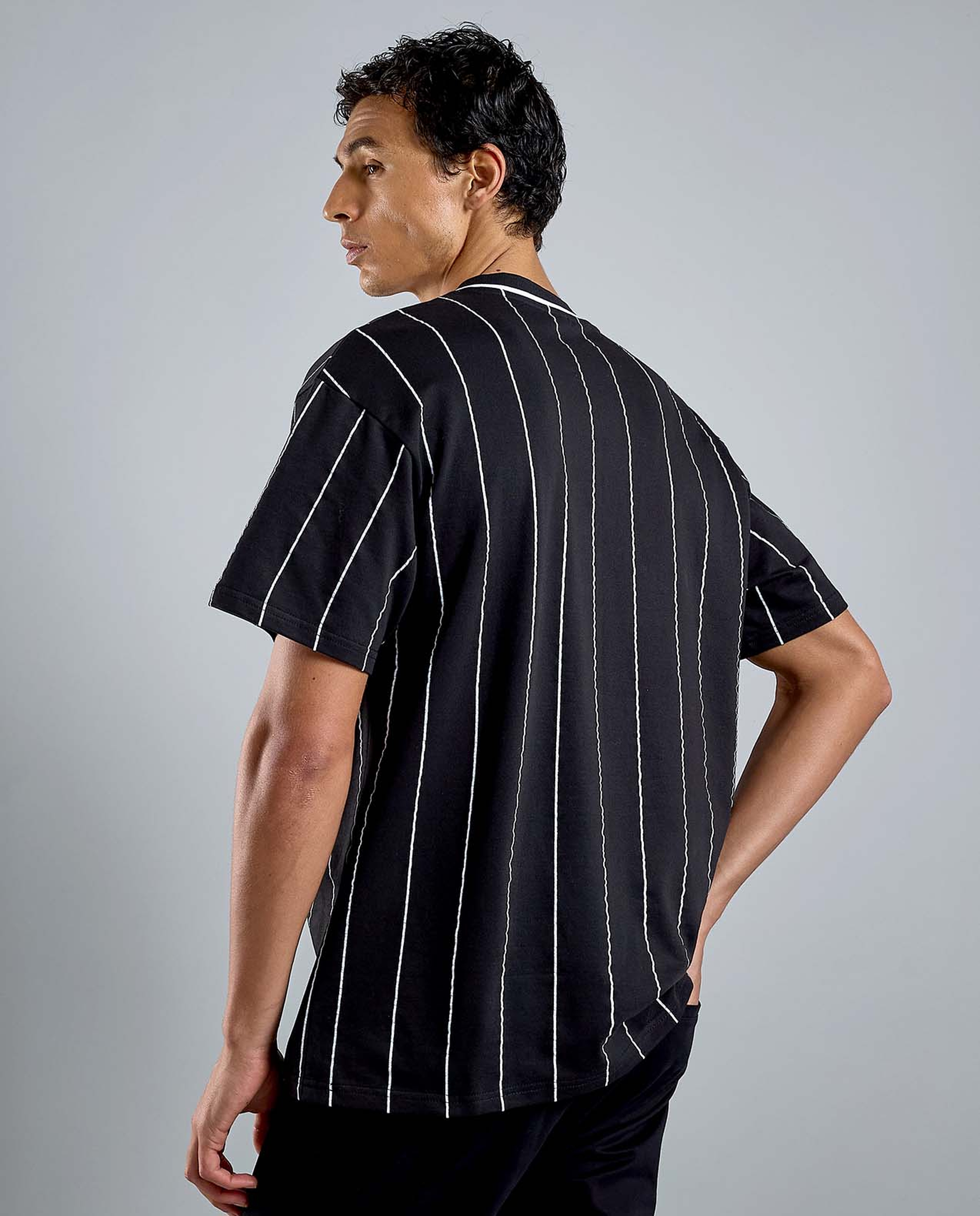 Printed T-Shirt with V-Neck Short Sleeves