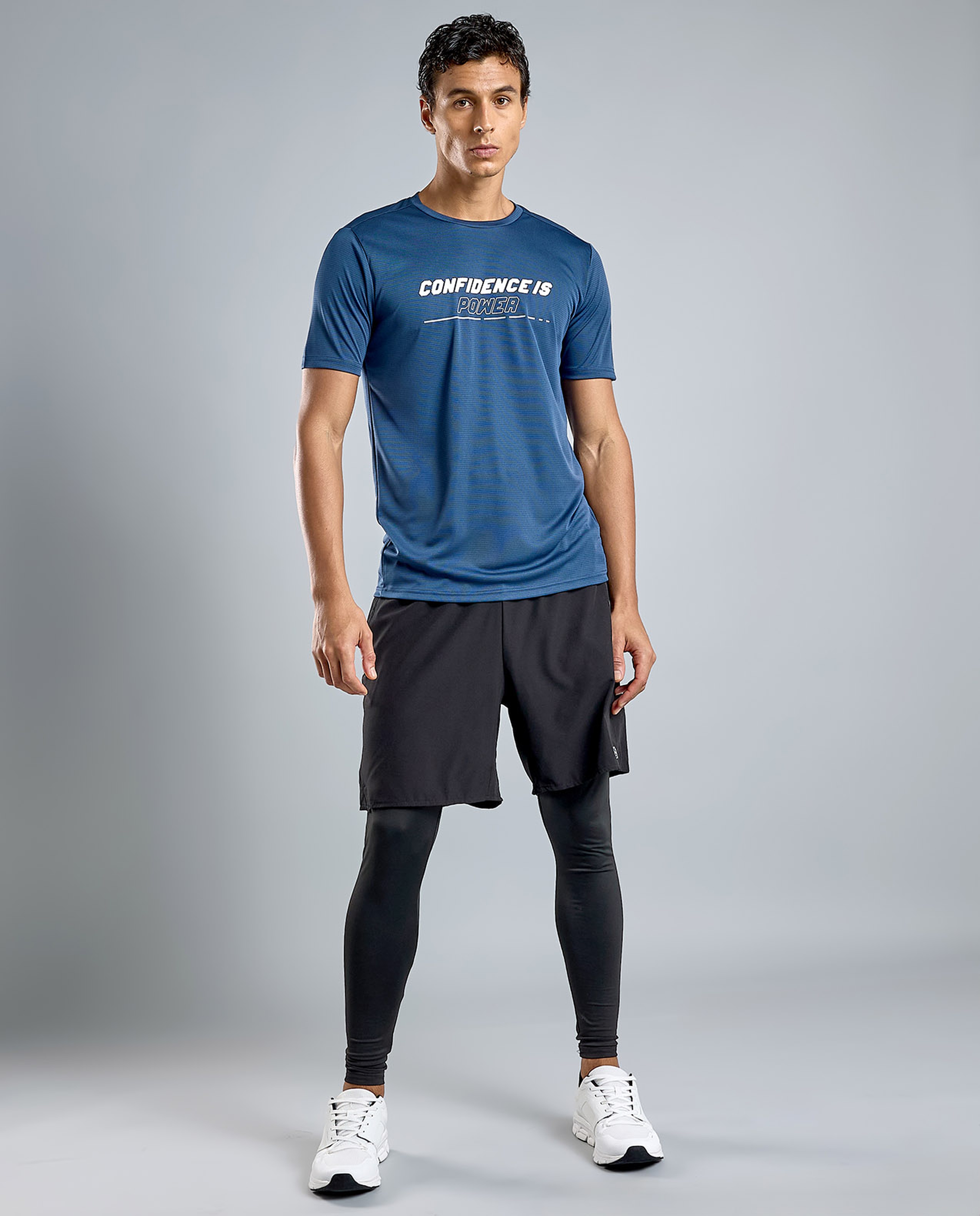 Printed Active T-Shirt with Crew Neck and Short Sleeves