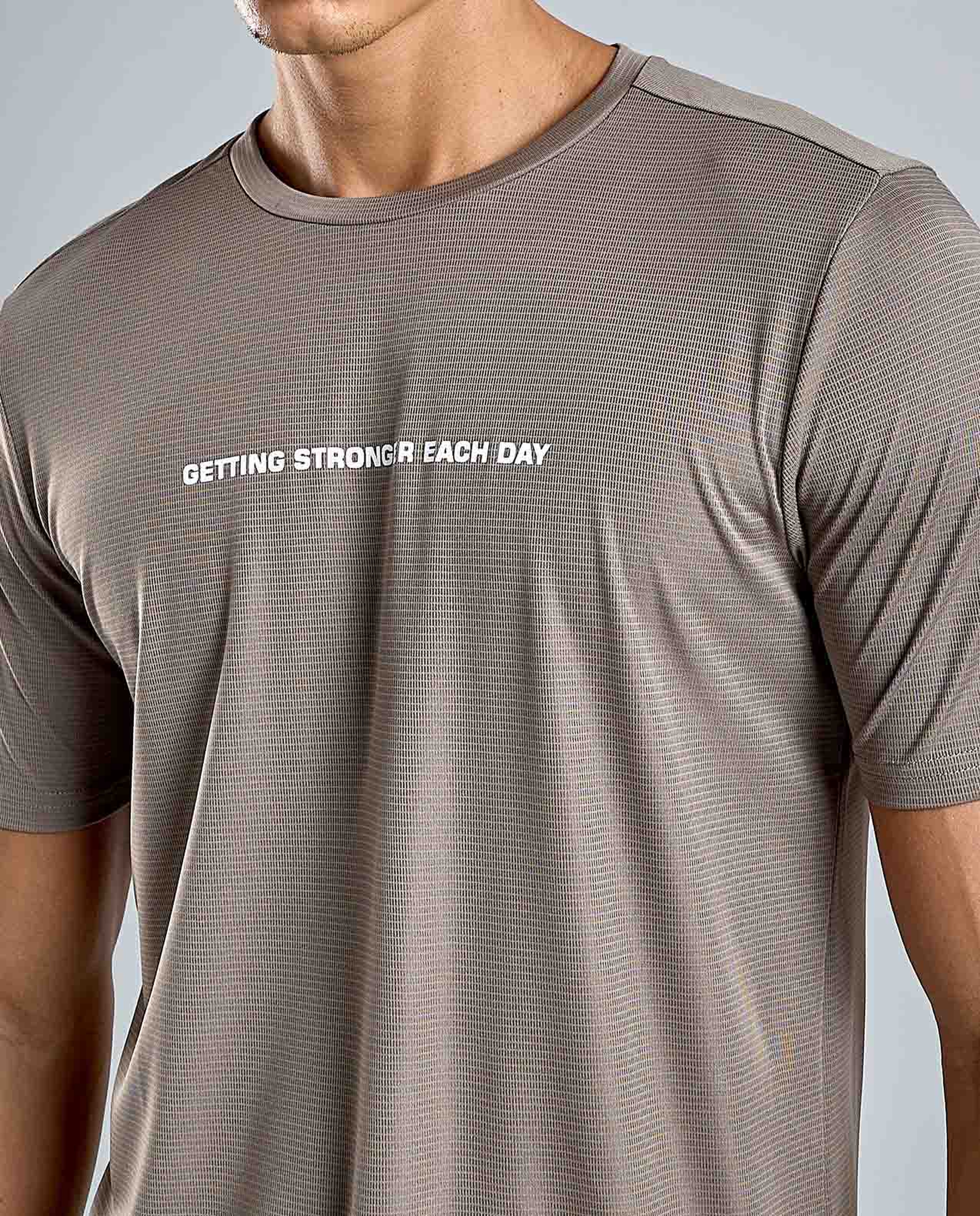 Printed Active T-Shirt with Crew Neck and Short Sleeves