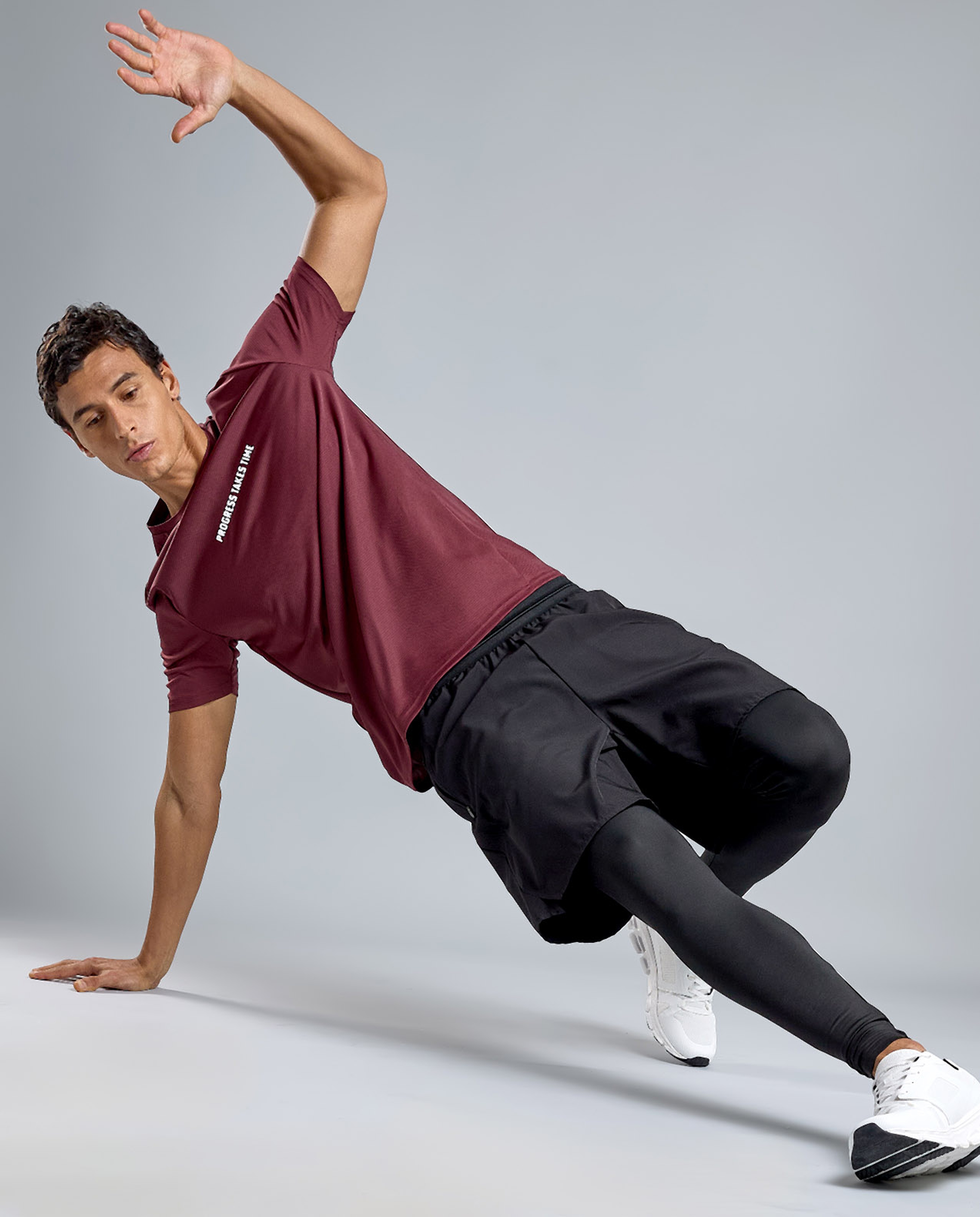 Printed Active T-Shirt with Crew Neck and Short Sleeves