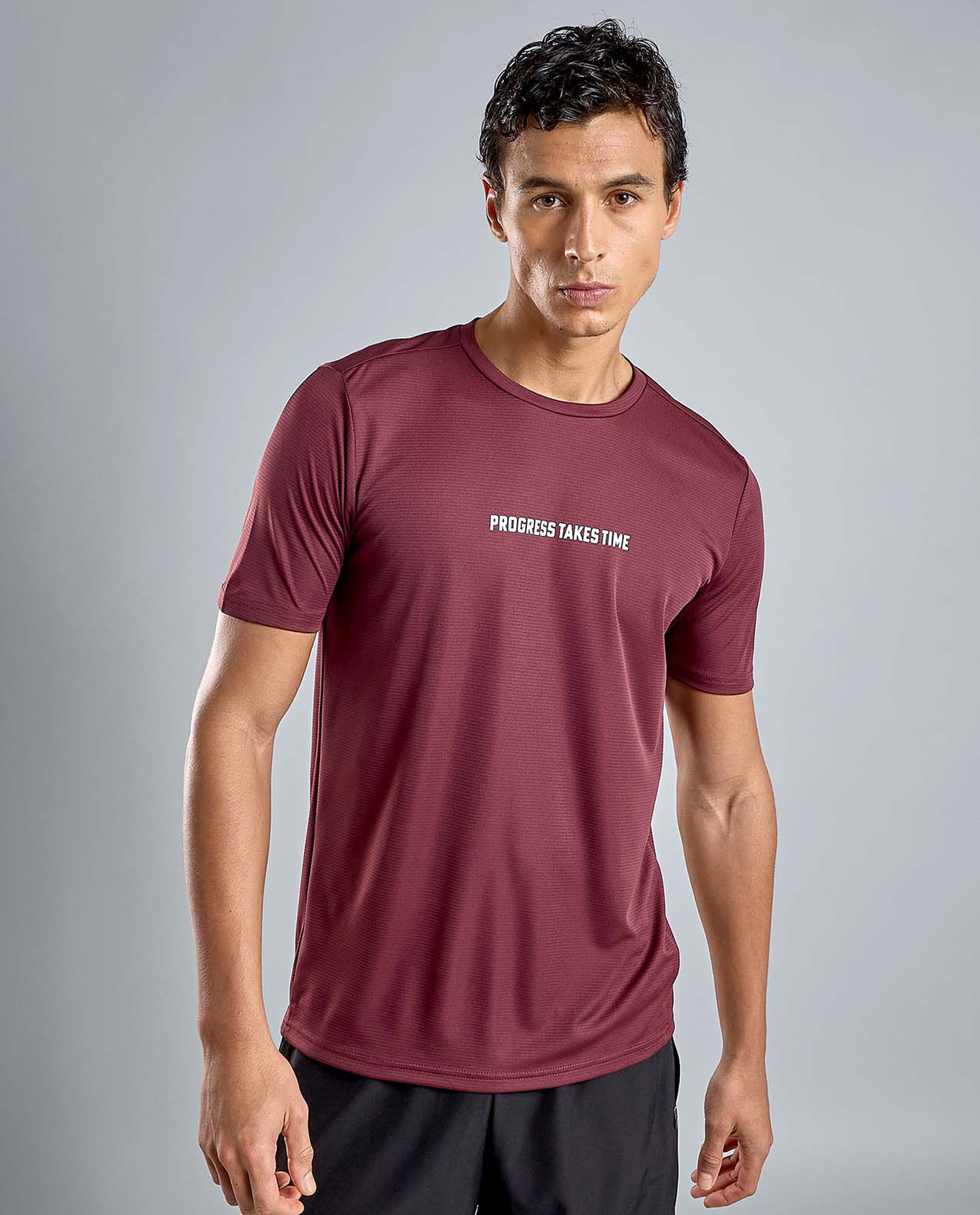 Printed Active T-Shirt with Crew Neck and Short Sleeves
