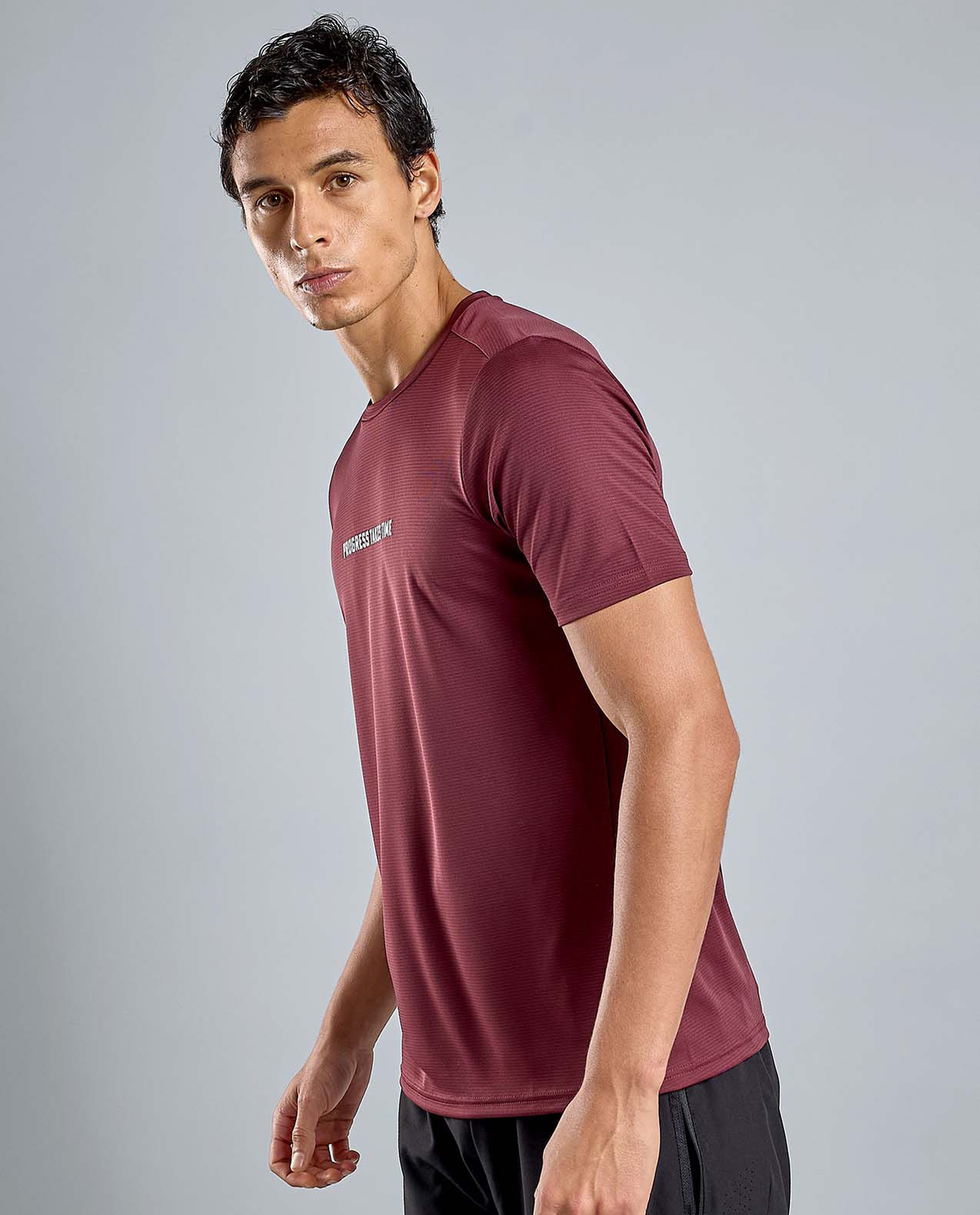 Printed Active T-Shirt with Crew Neck and Short Sleeves