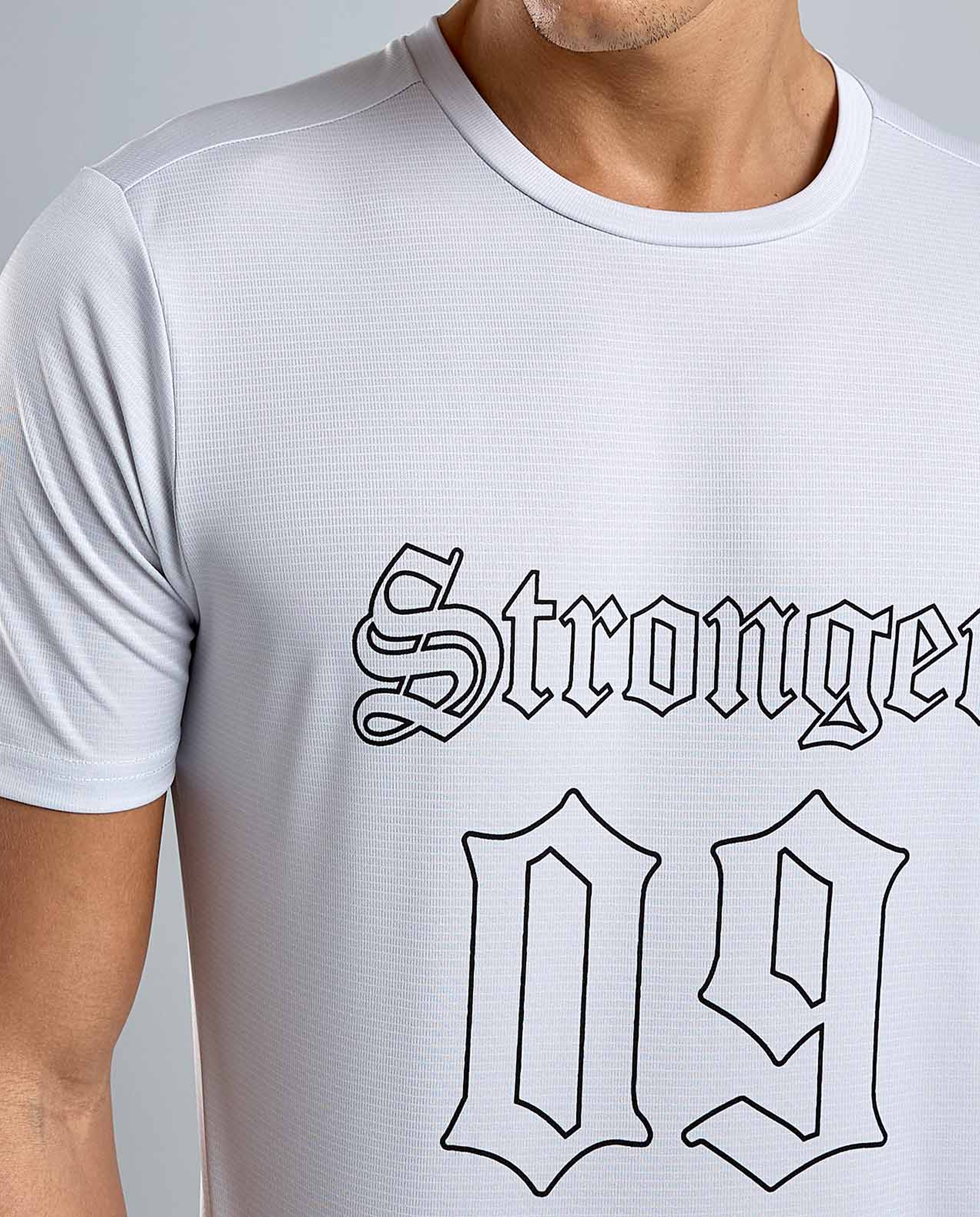 Printed Active T-Shirt with Crew Neck and Short Sleeves