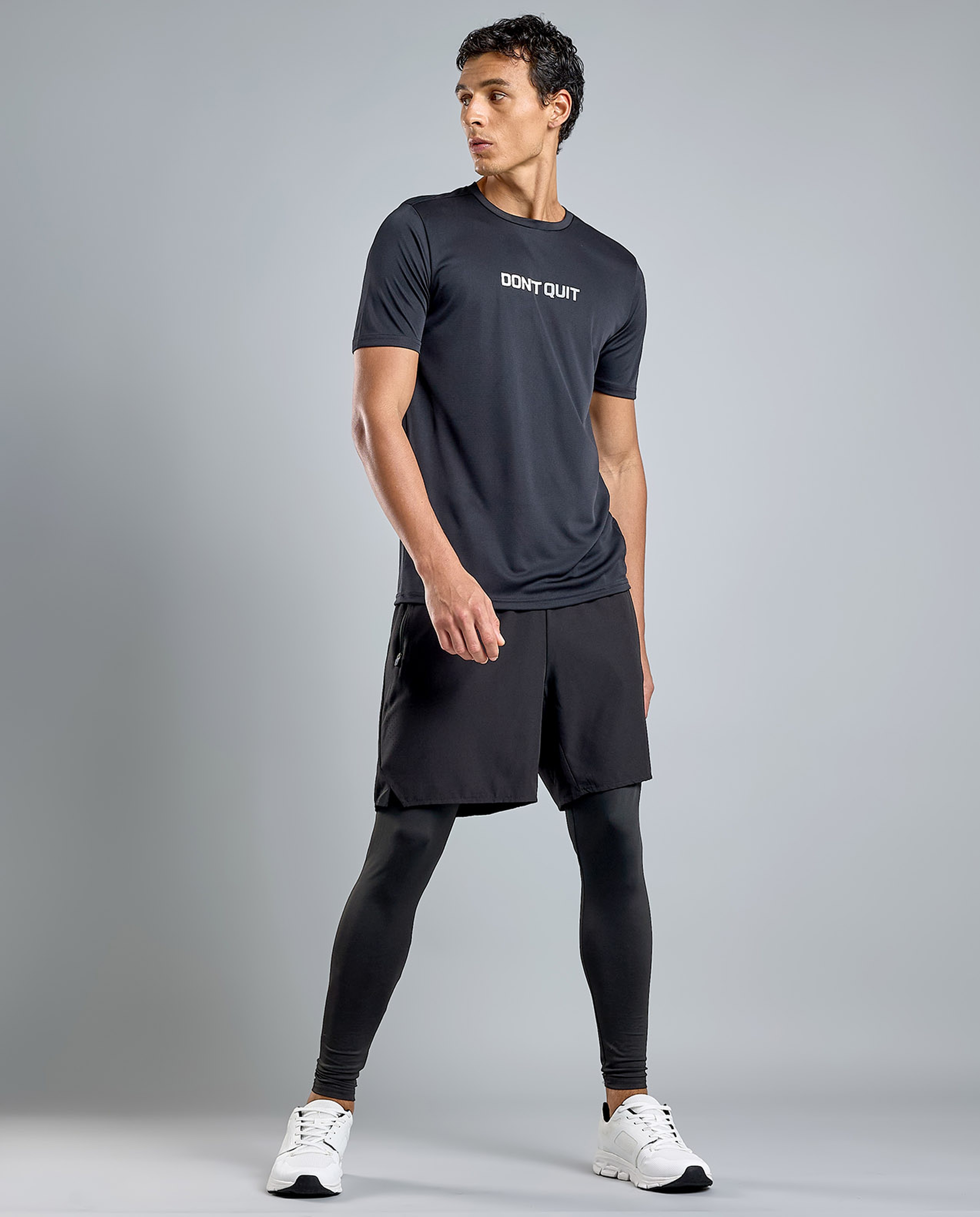Printed Active T-Shirt with Crew Neck and Short Sleeves