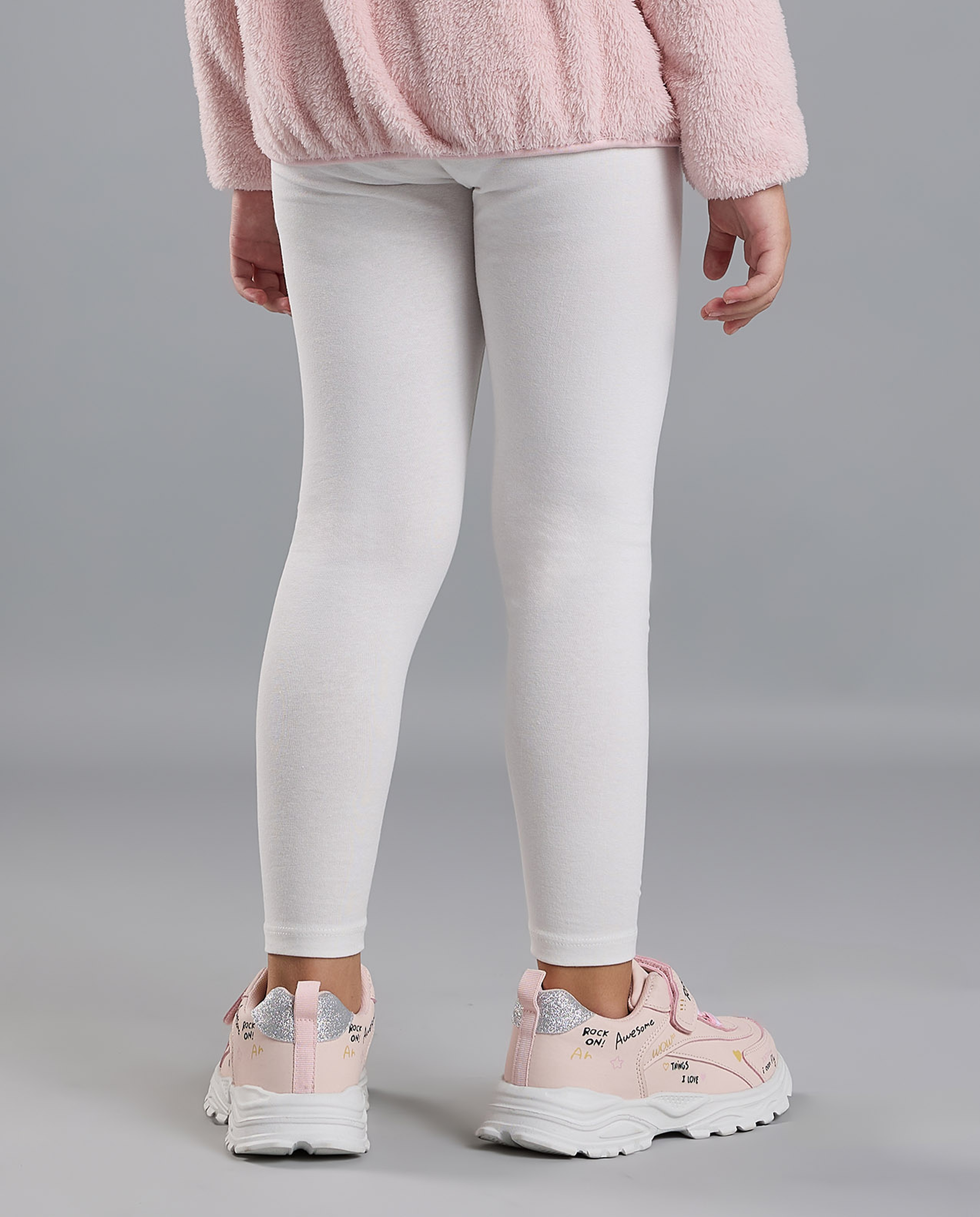 Solid Leggings with Elastic Waist