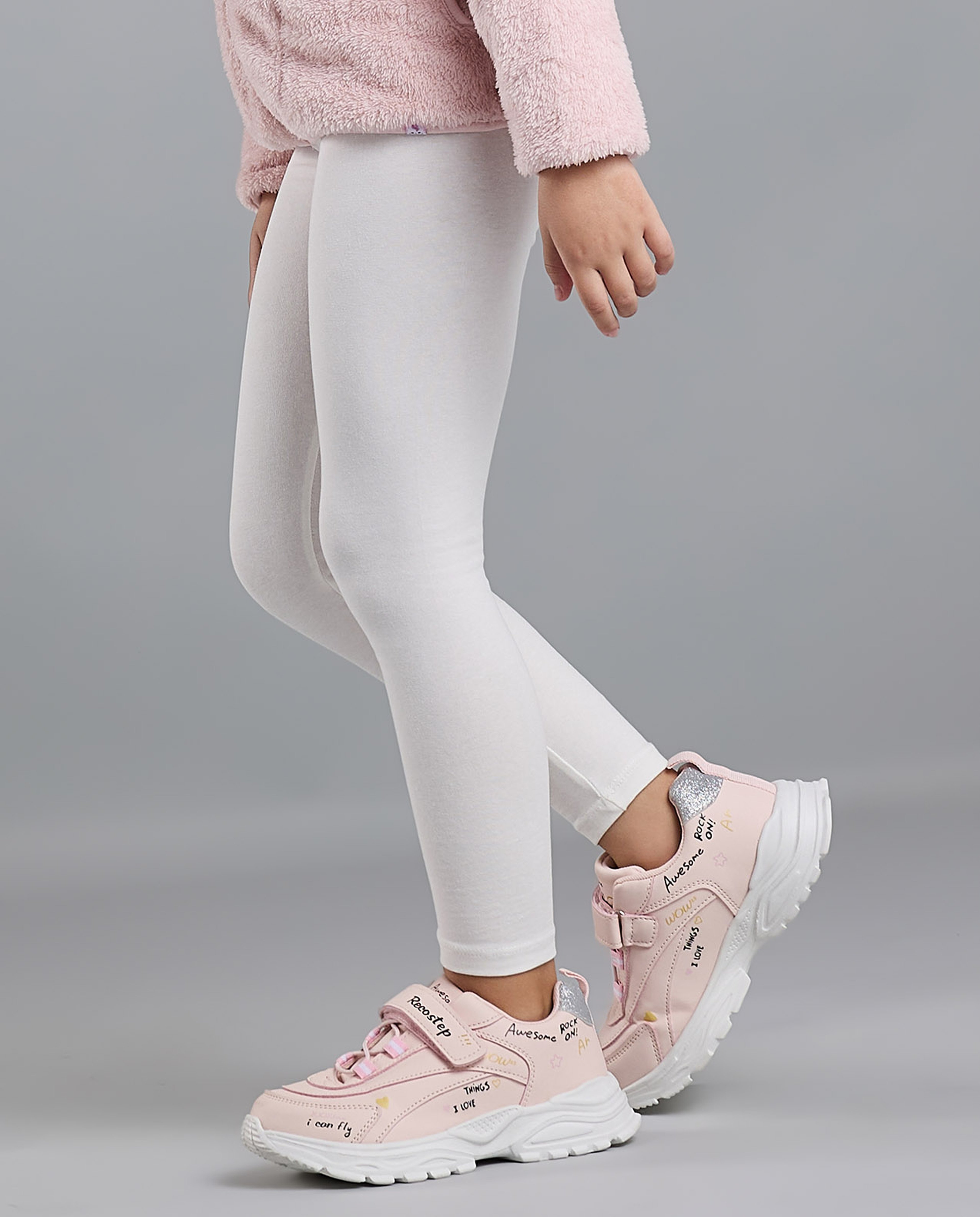 Solid Leggings with Elastic Waist