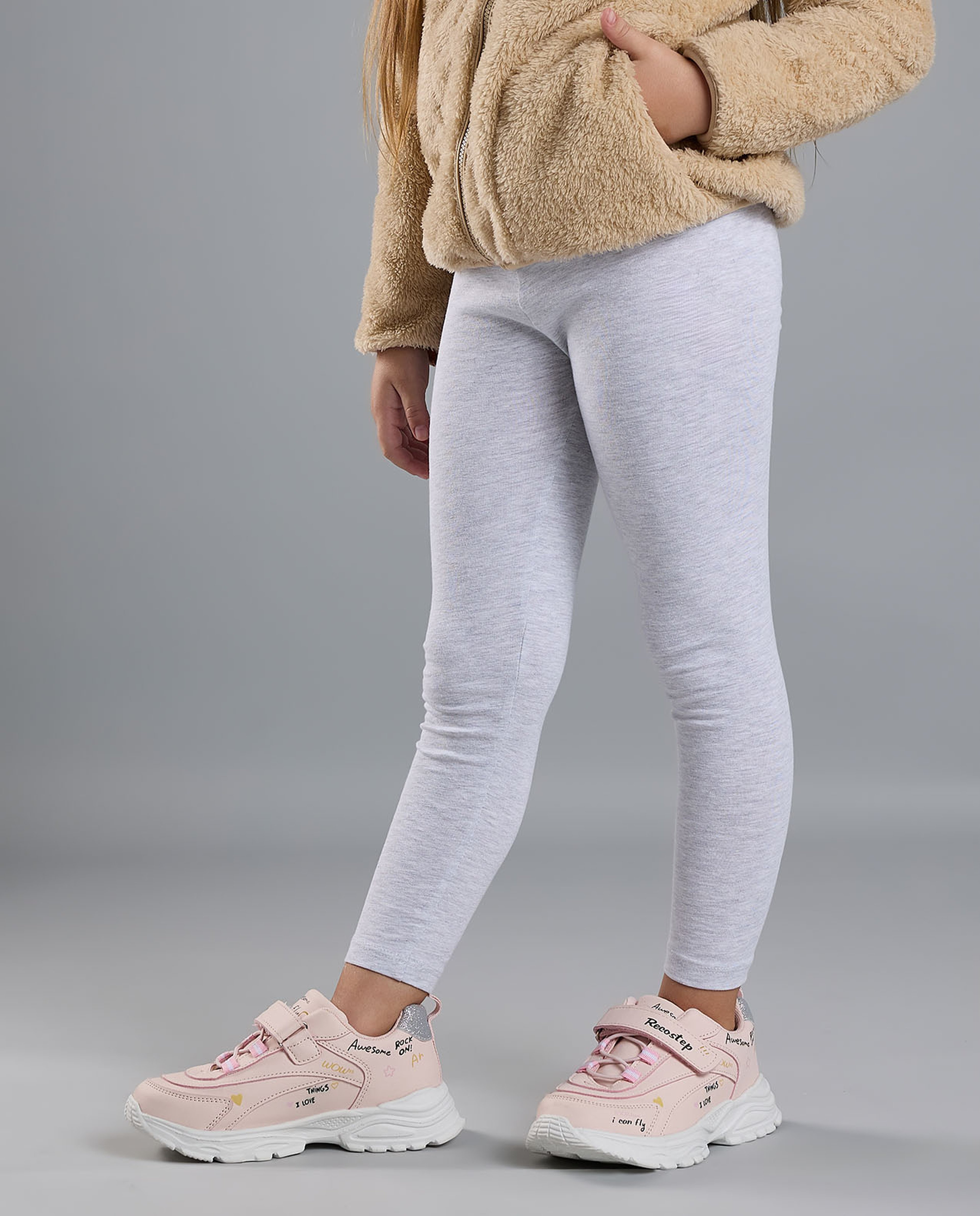 Solid Leggings with Elastic Waist