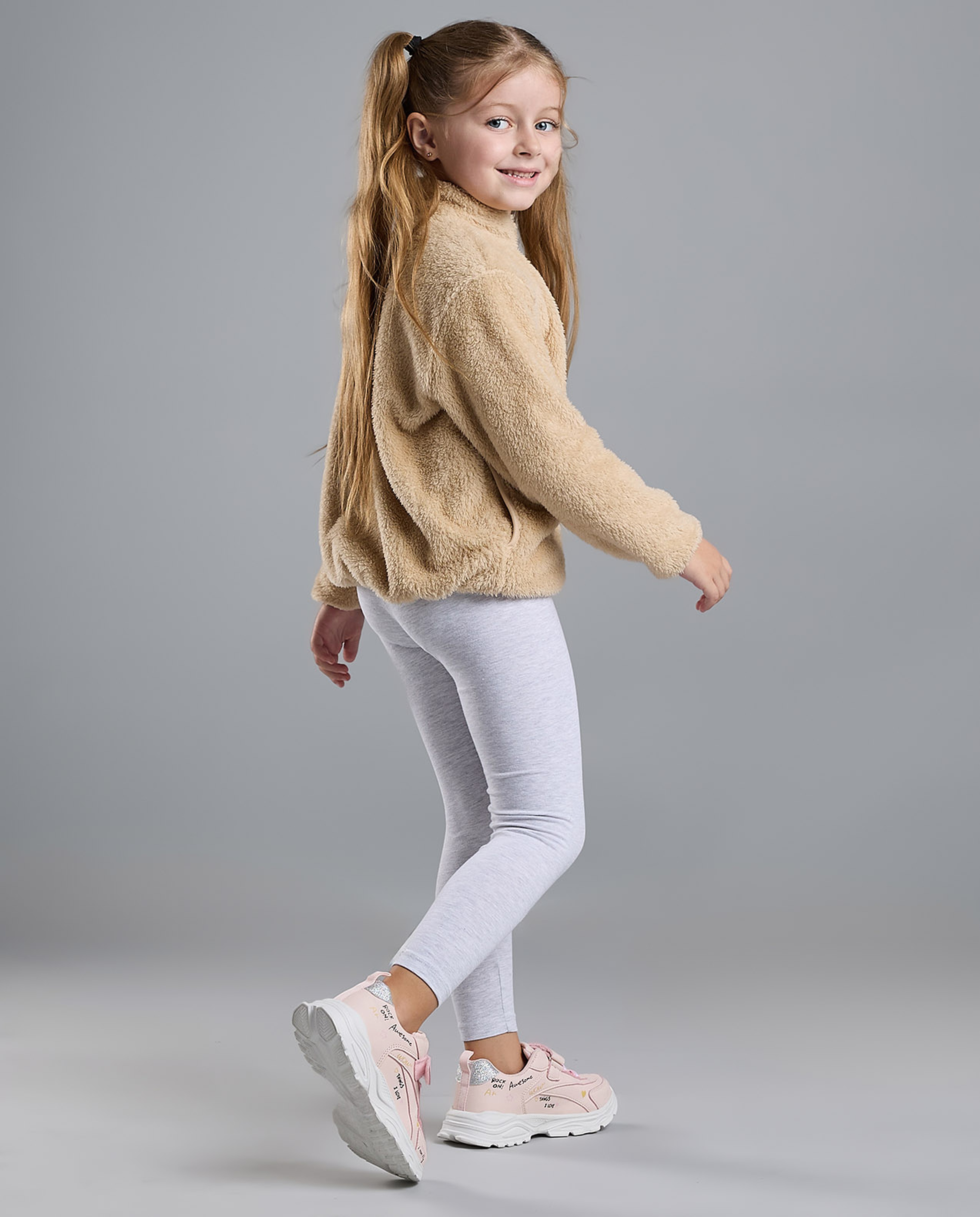 Solid Leggings with Elastic Waist