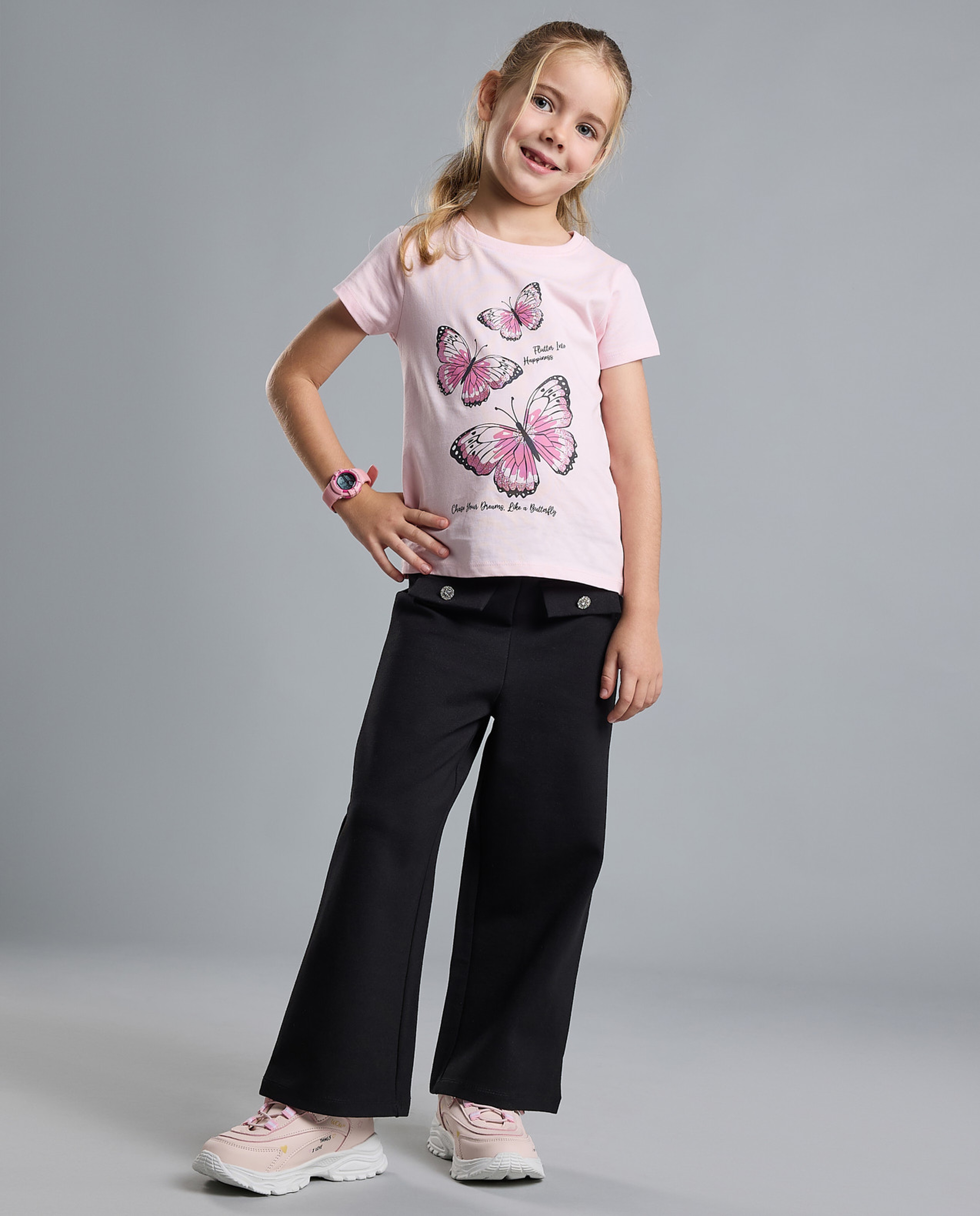 Printed T-Shirt with Crew Neck and Short Sleeves