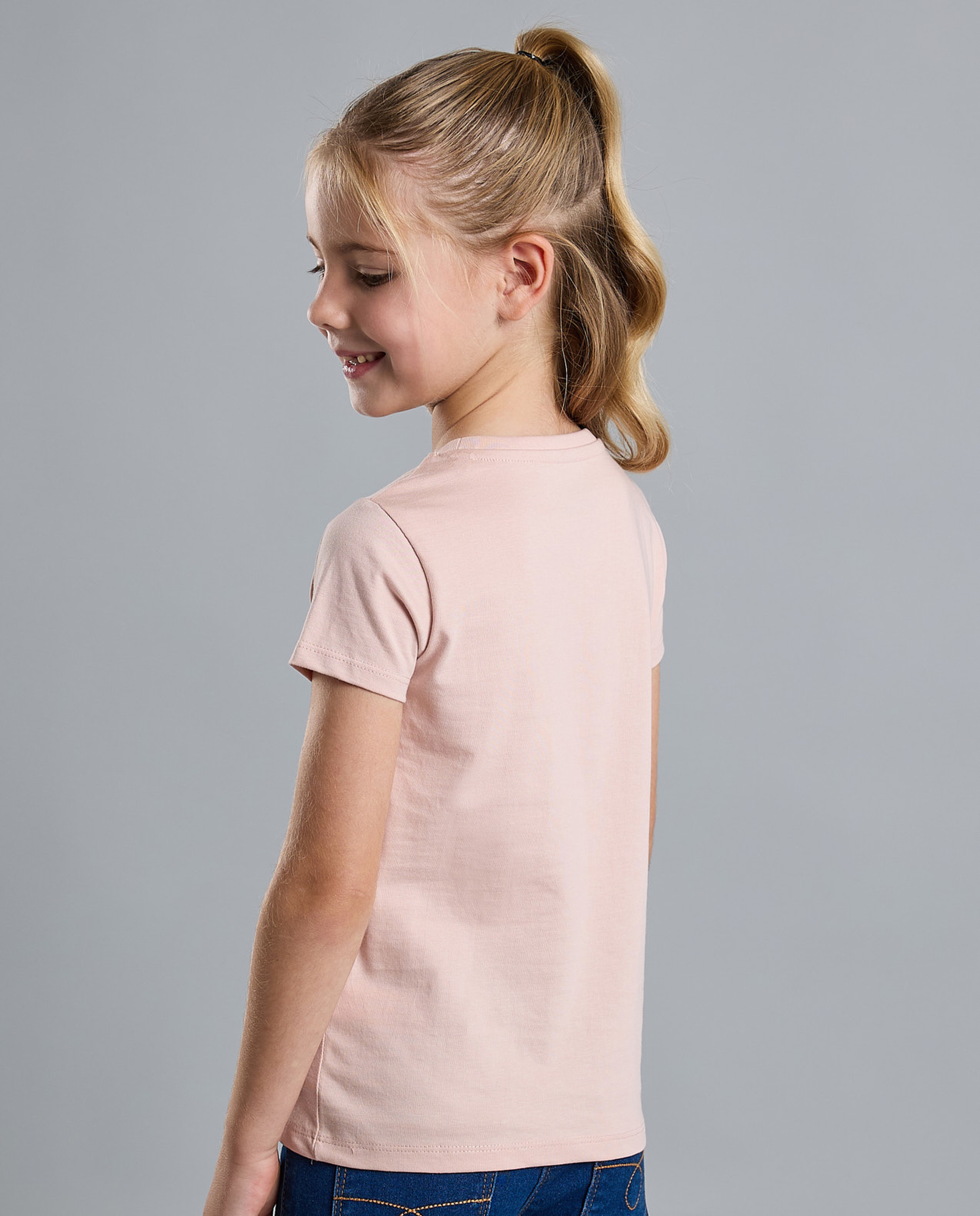 Printed T-Shirt with Crew Neck and Short Sleeves