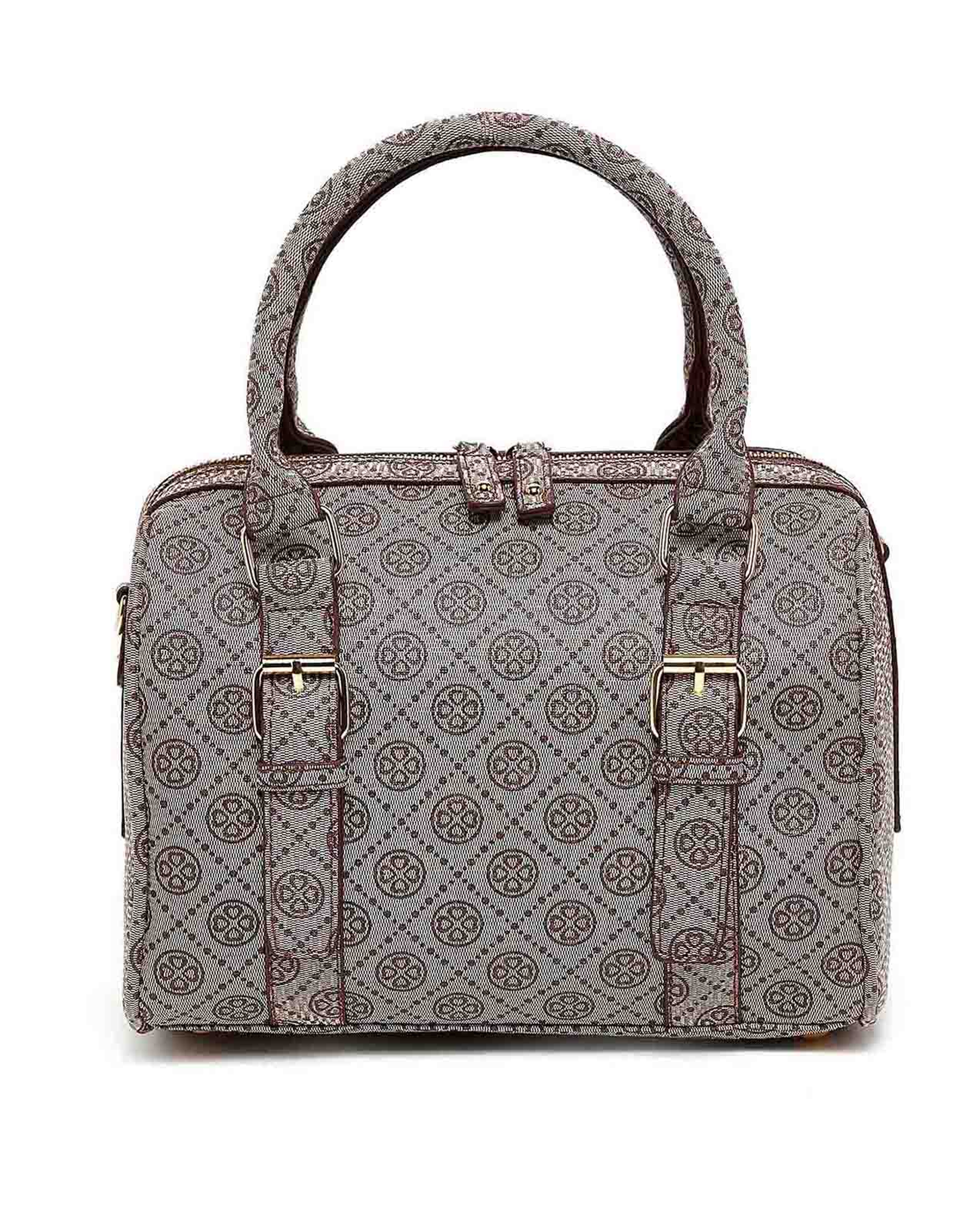 حقيبة يد بنقشة