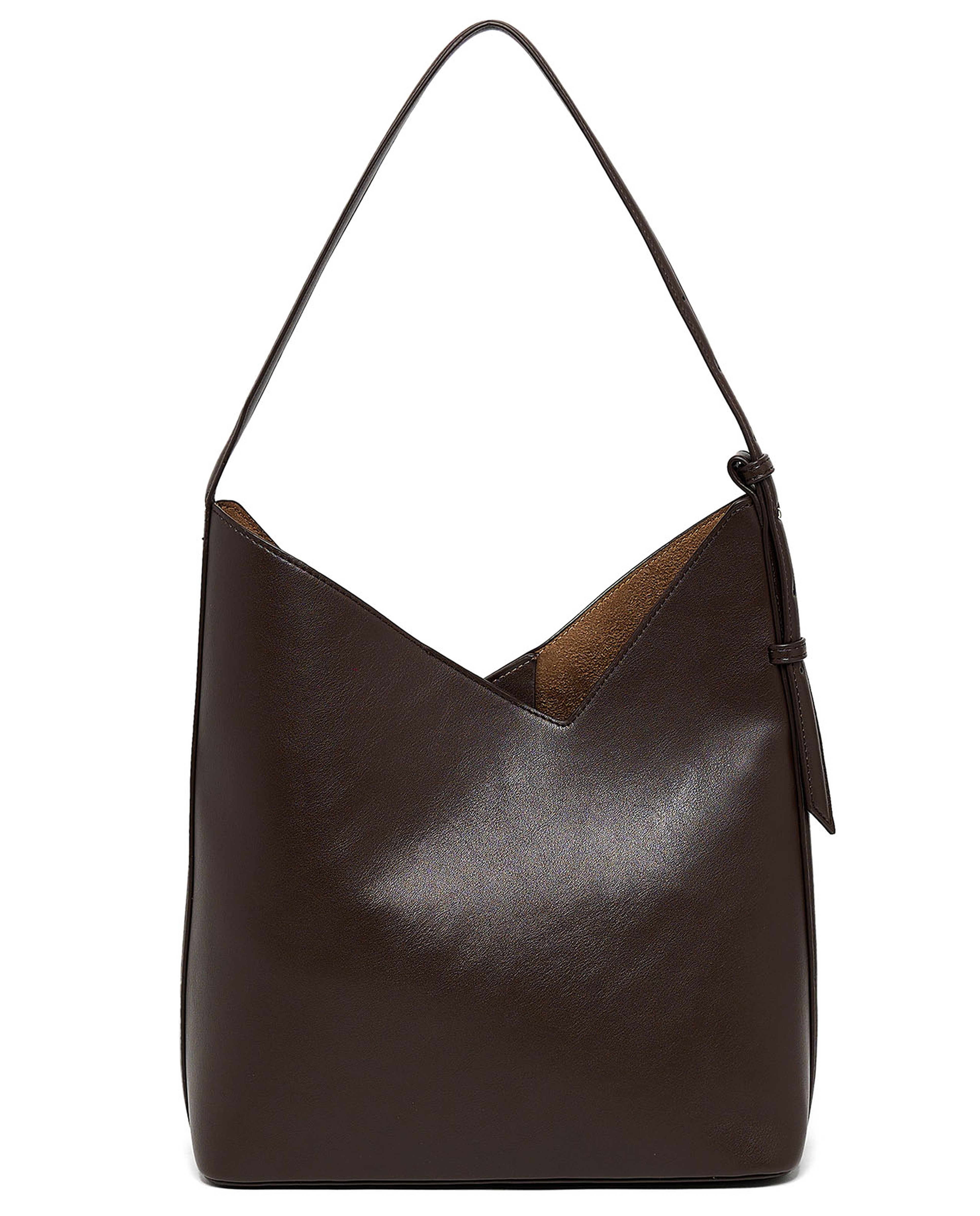 Solid Shoulder Bag and Pouch Set