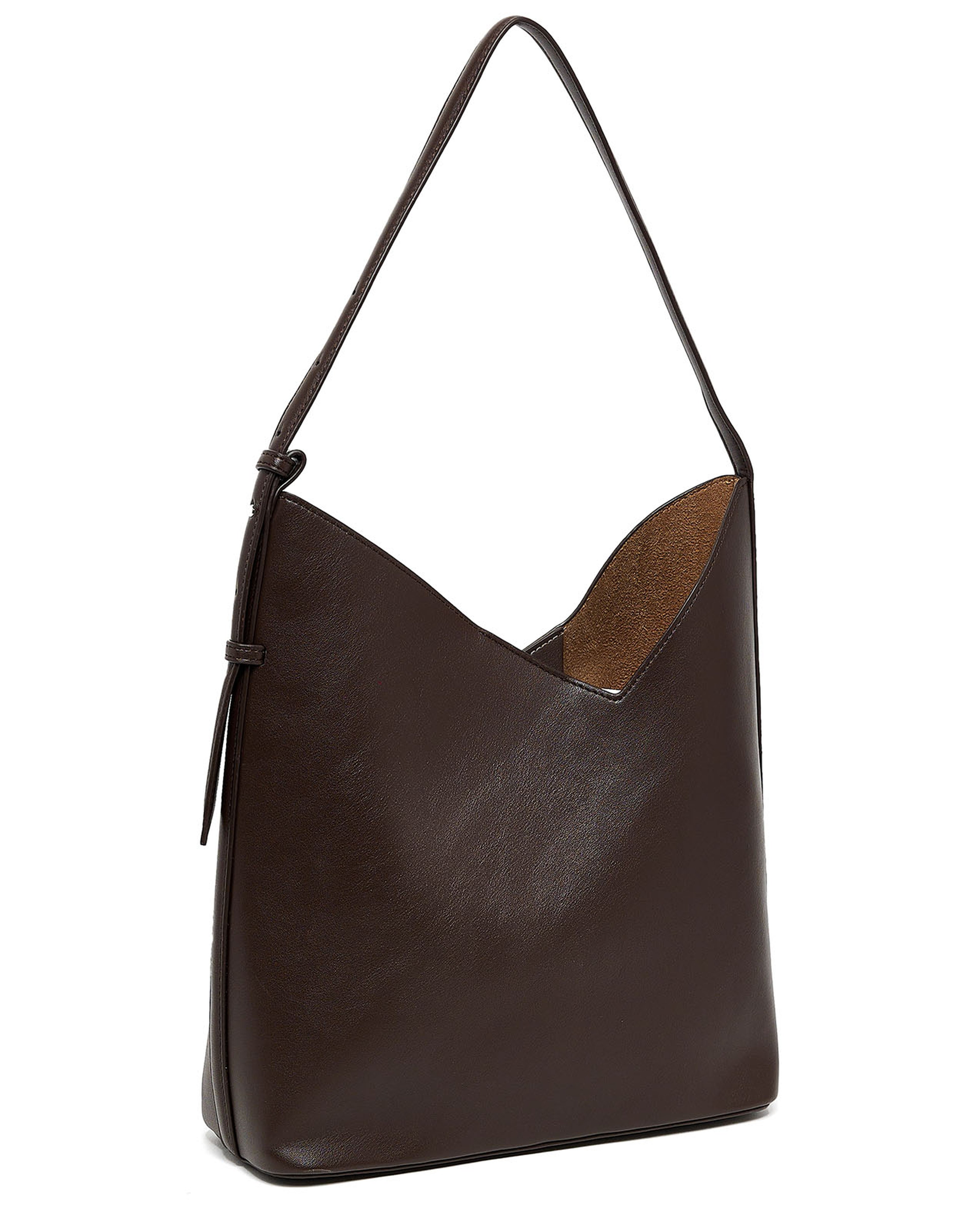 Solid Shoulder Bag and Pouch Set