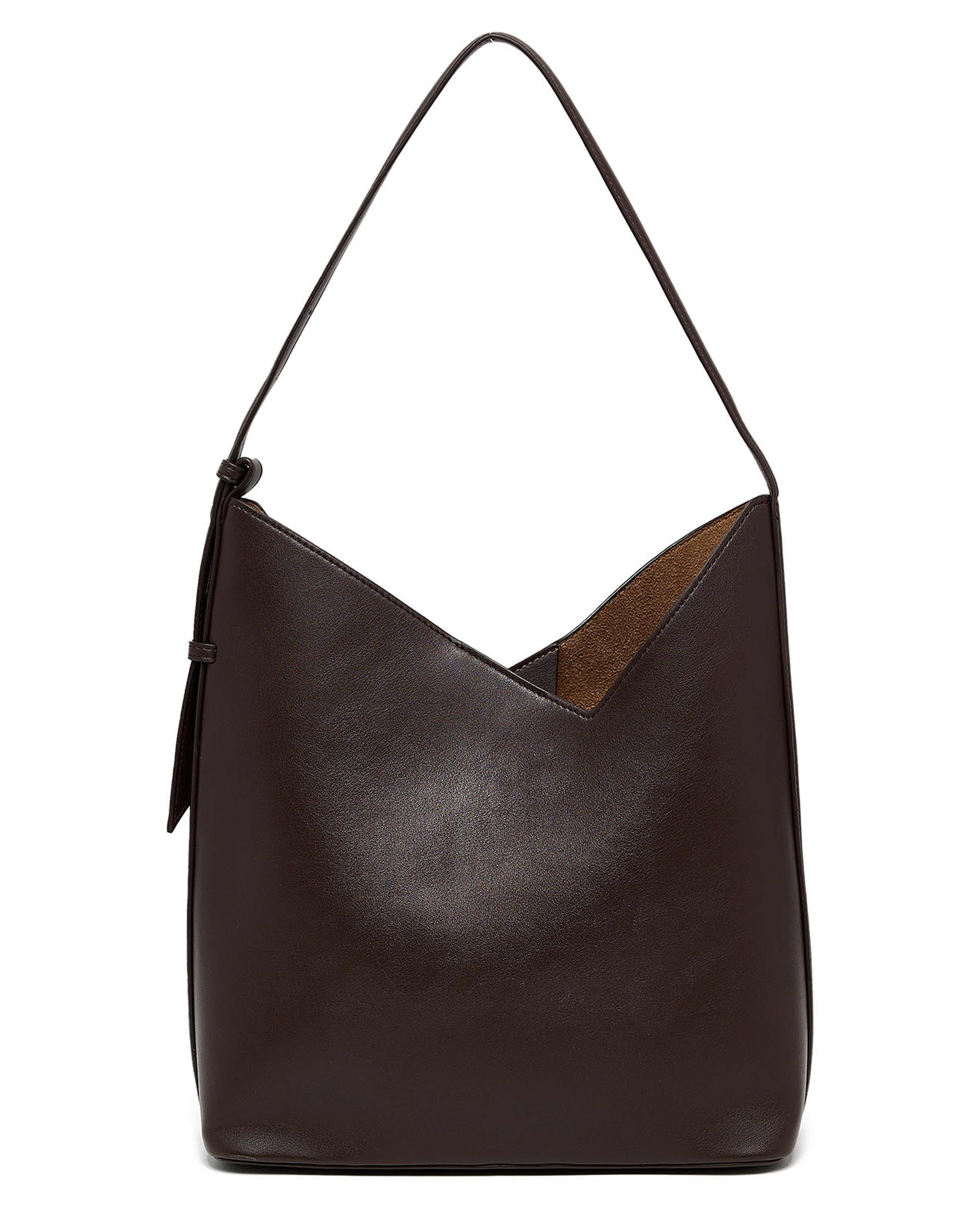 Solid Shoulder Bag and Pouch Set