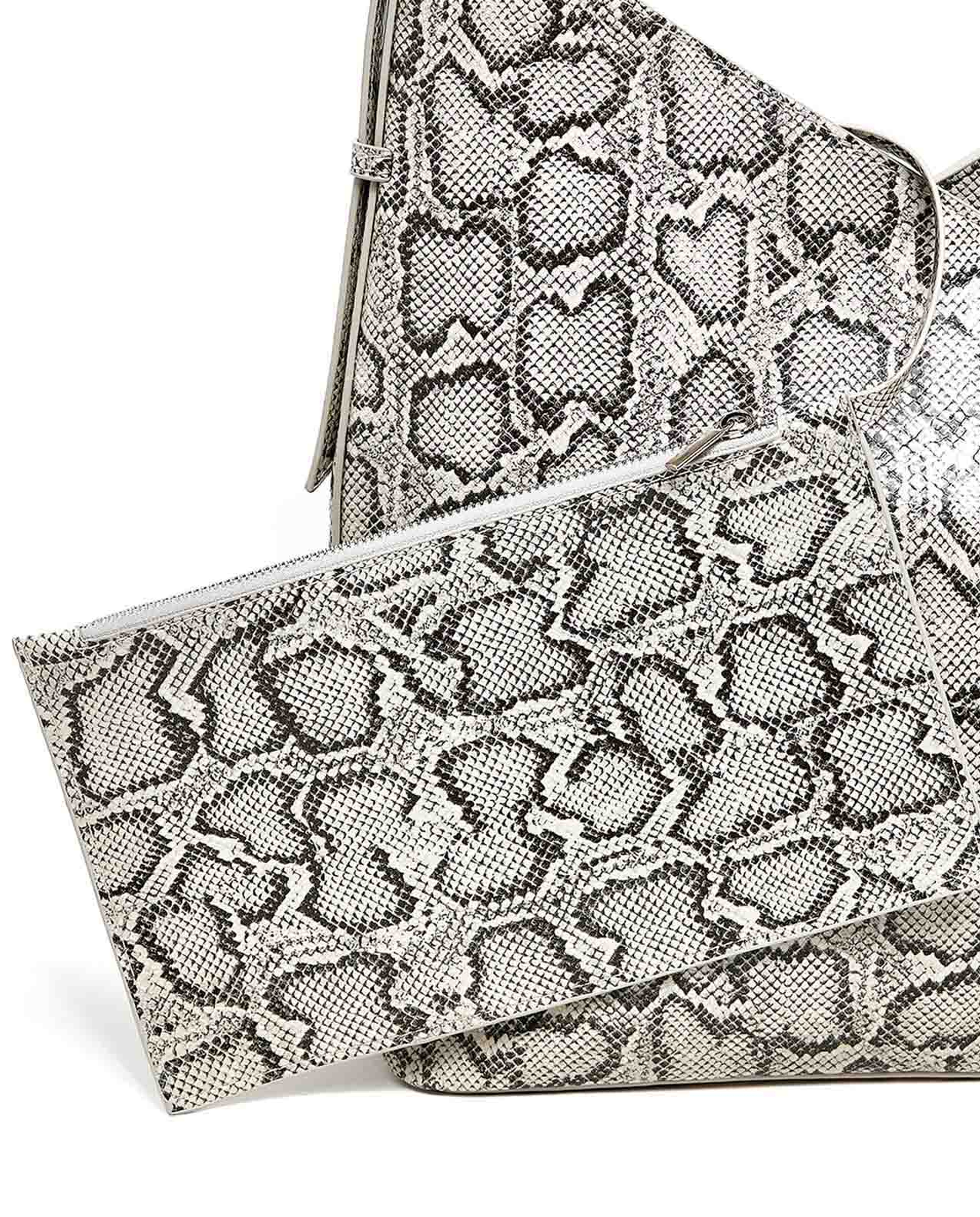 Snakeskin Shoulder Bag and Pouch Set