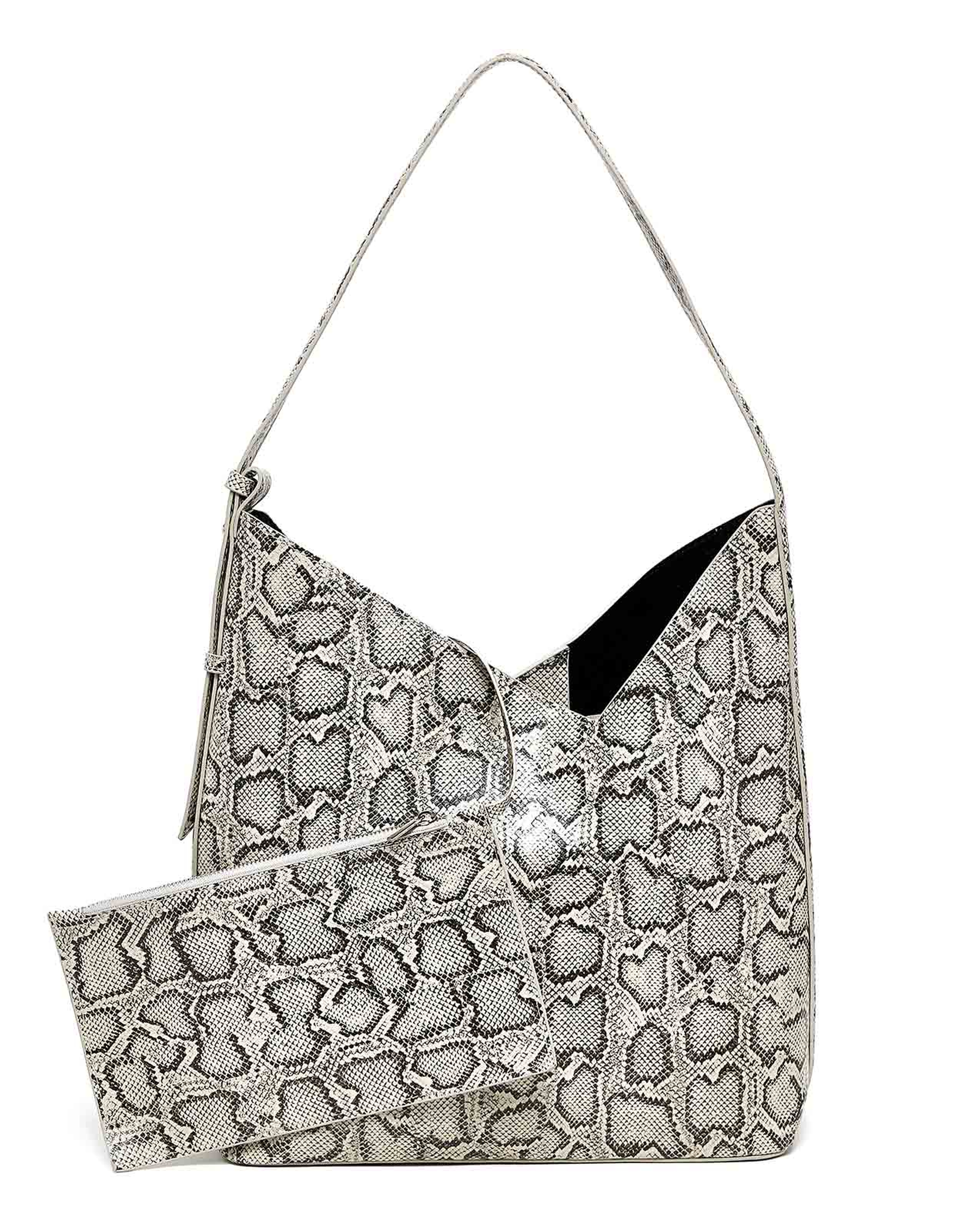 Snakeskin Shoulder Bag and Pouch Set