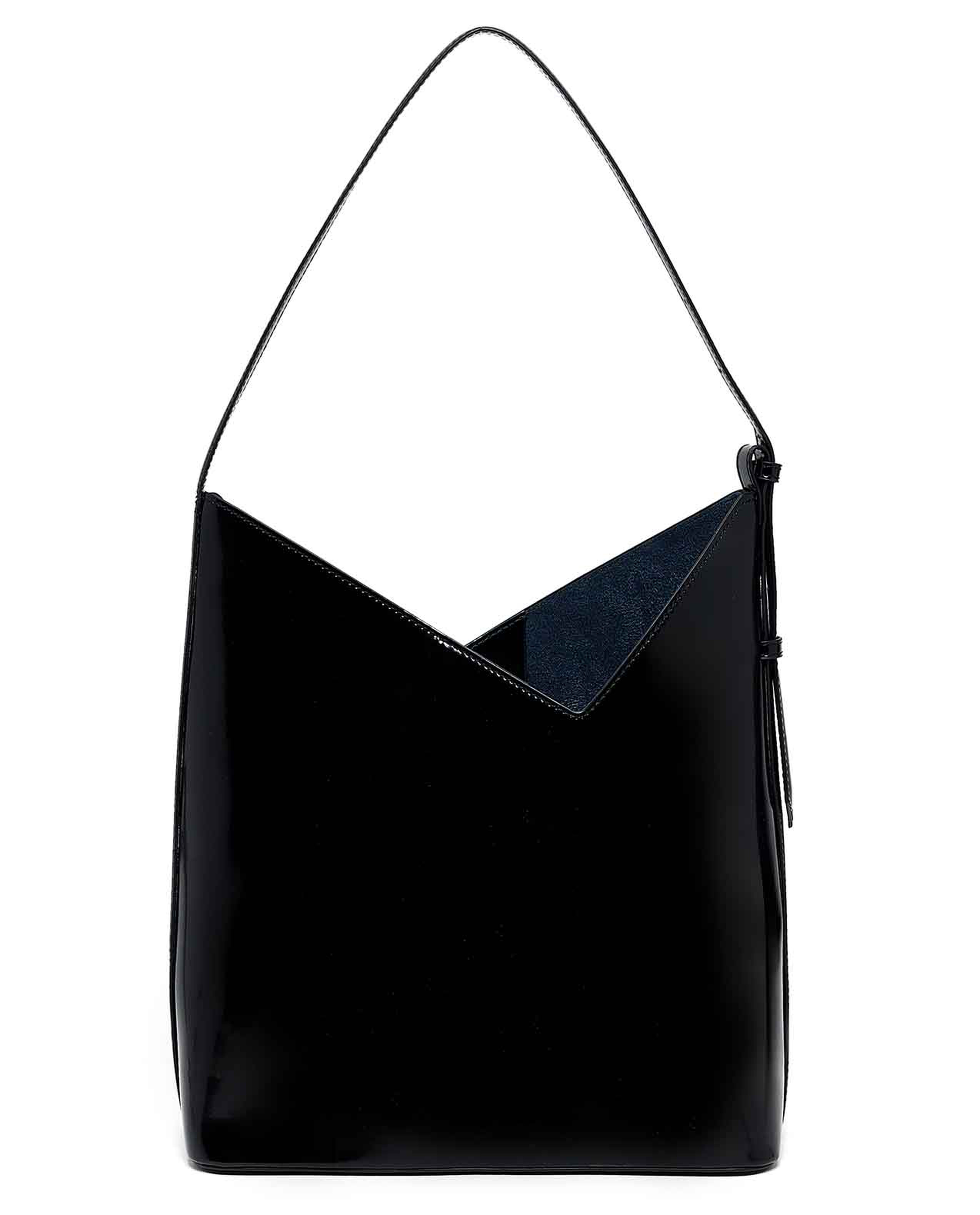 Glossy Shoulder Bag and Pouch Set