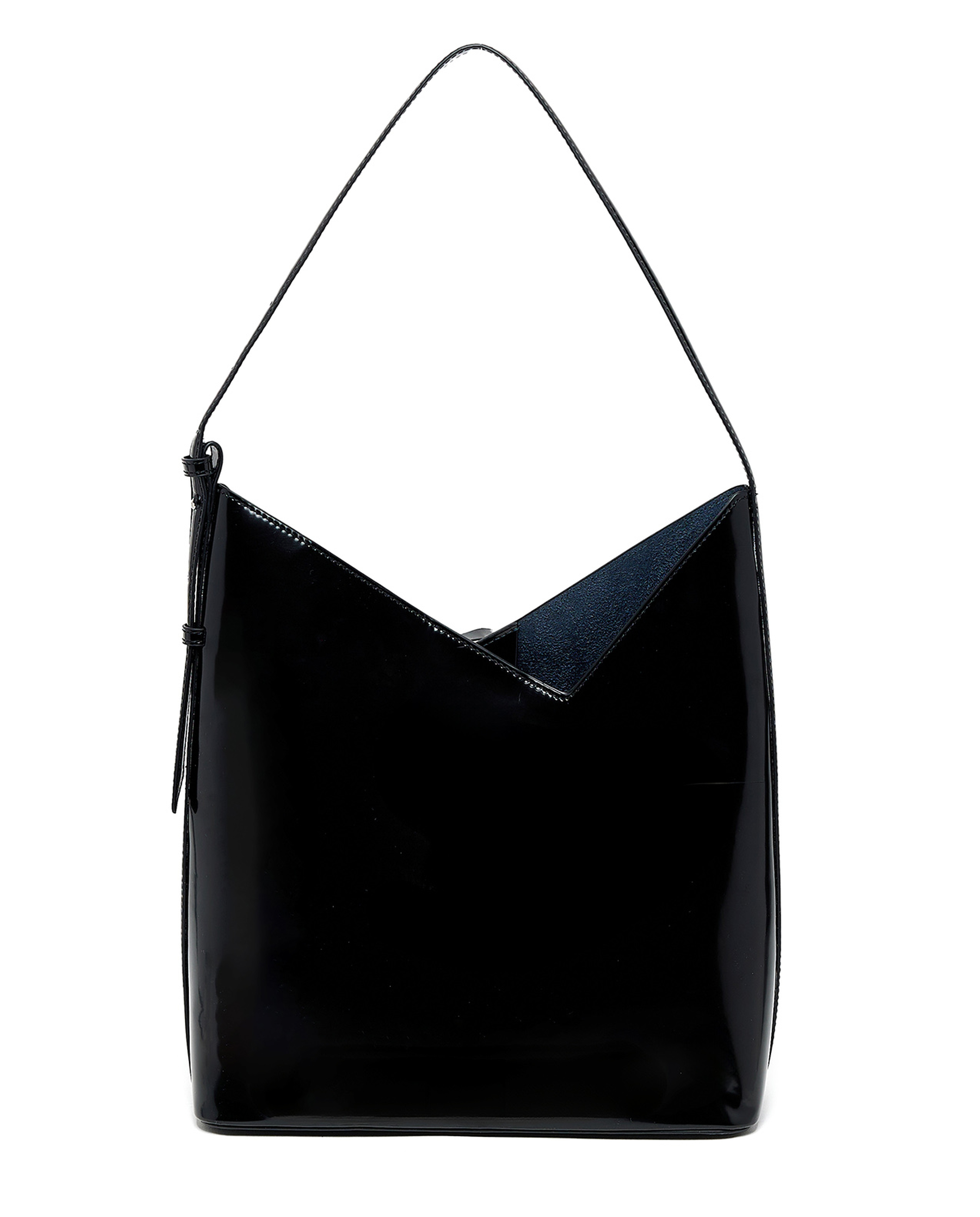 Glossy Shoulder Bag and Pouch Set