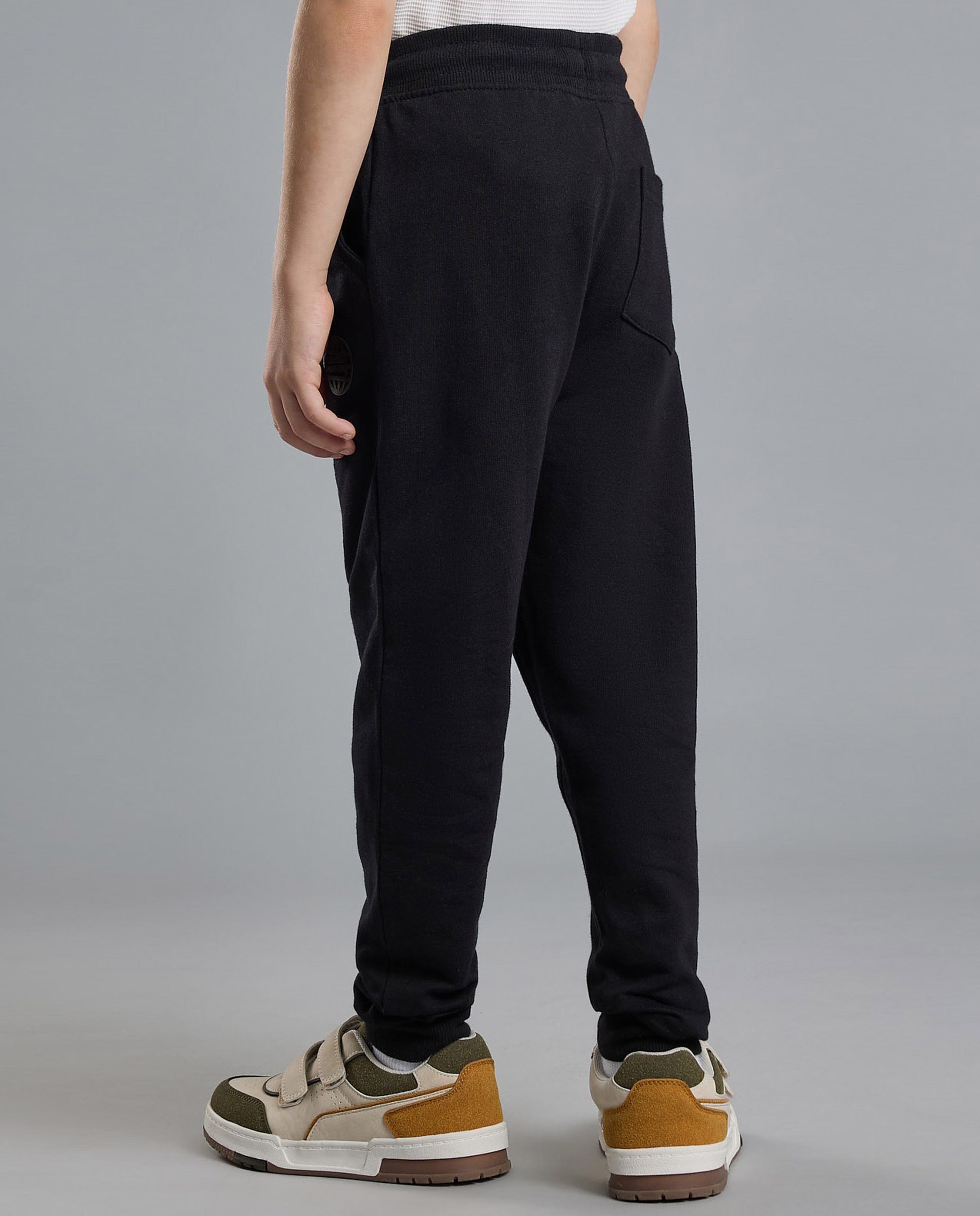 Solid Joggers with Drawstring Waist
