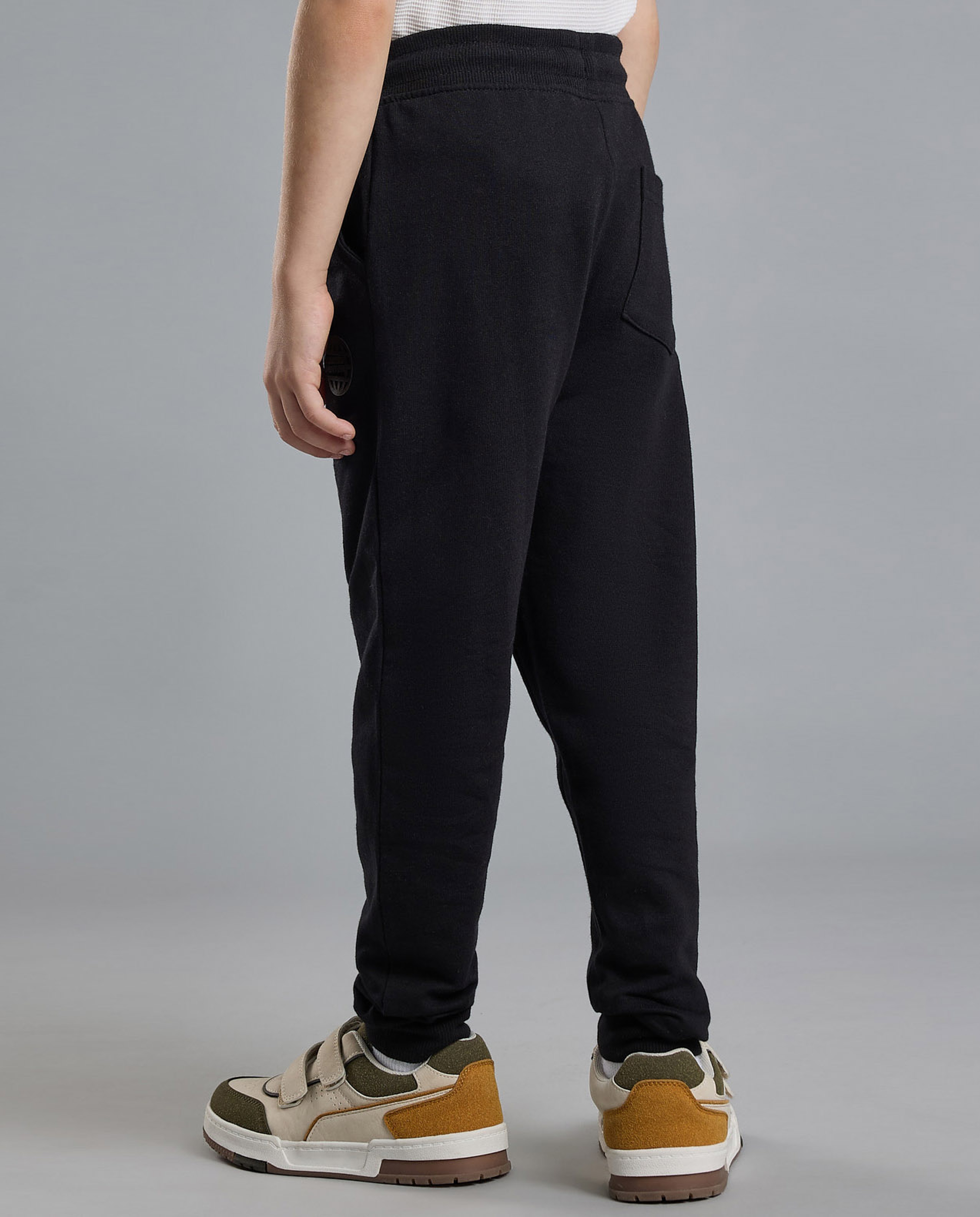 Solid Joggers with Drawstring Waist
