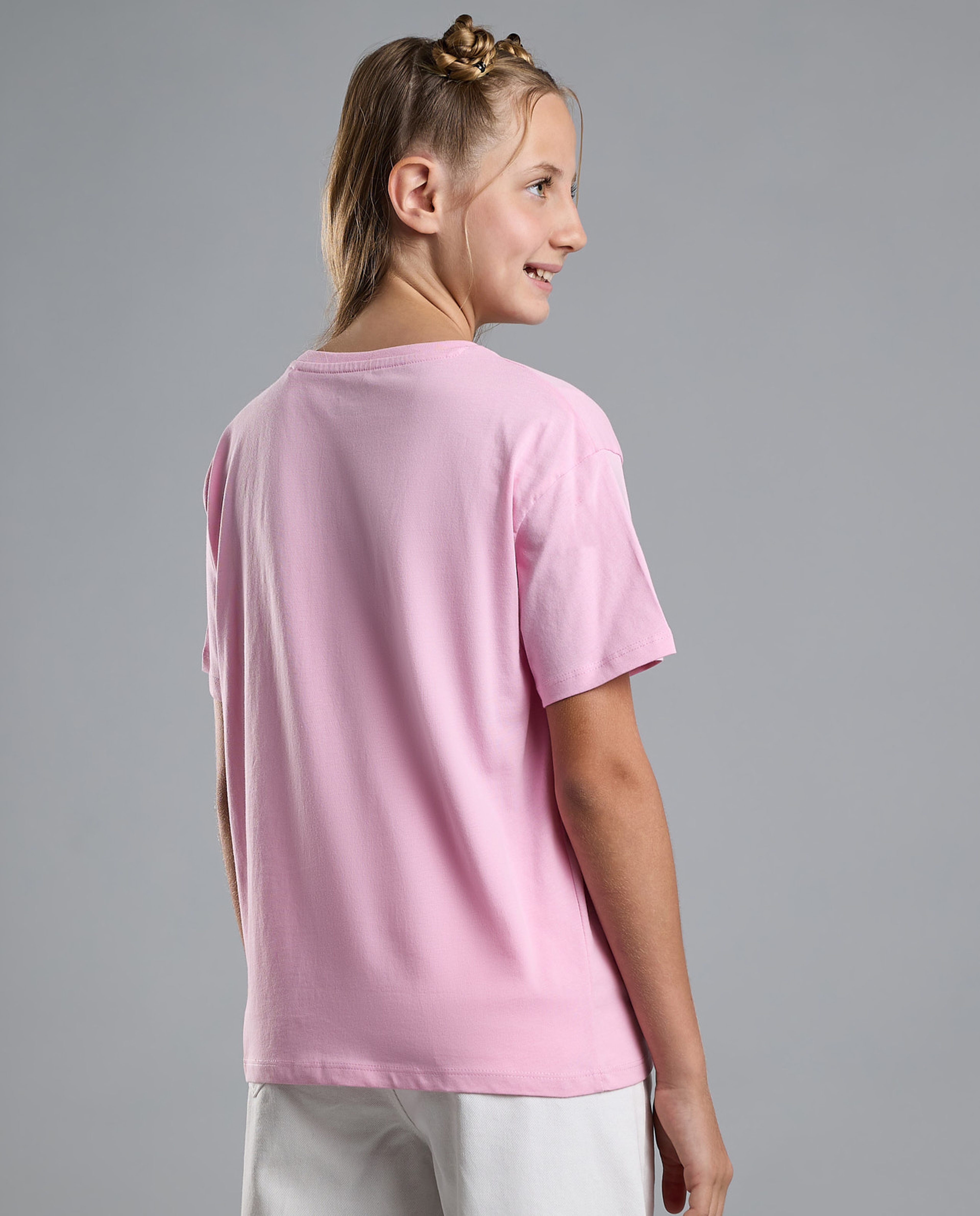 Printed T-Shirt with Crew Neck and Short Sleeves