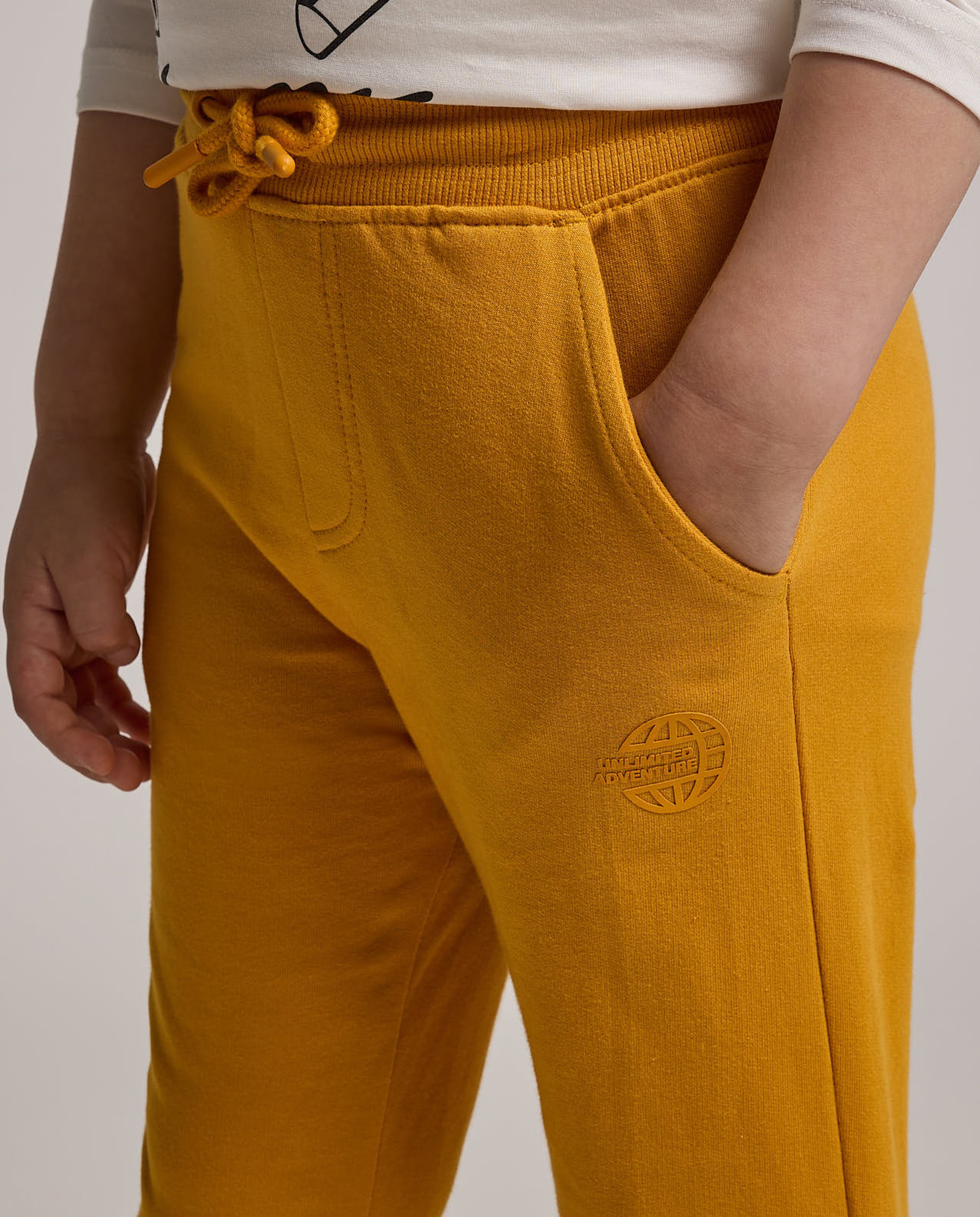 Solid Joggers with Drawstring Waist