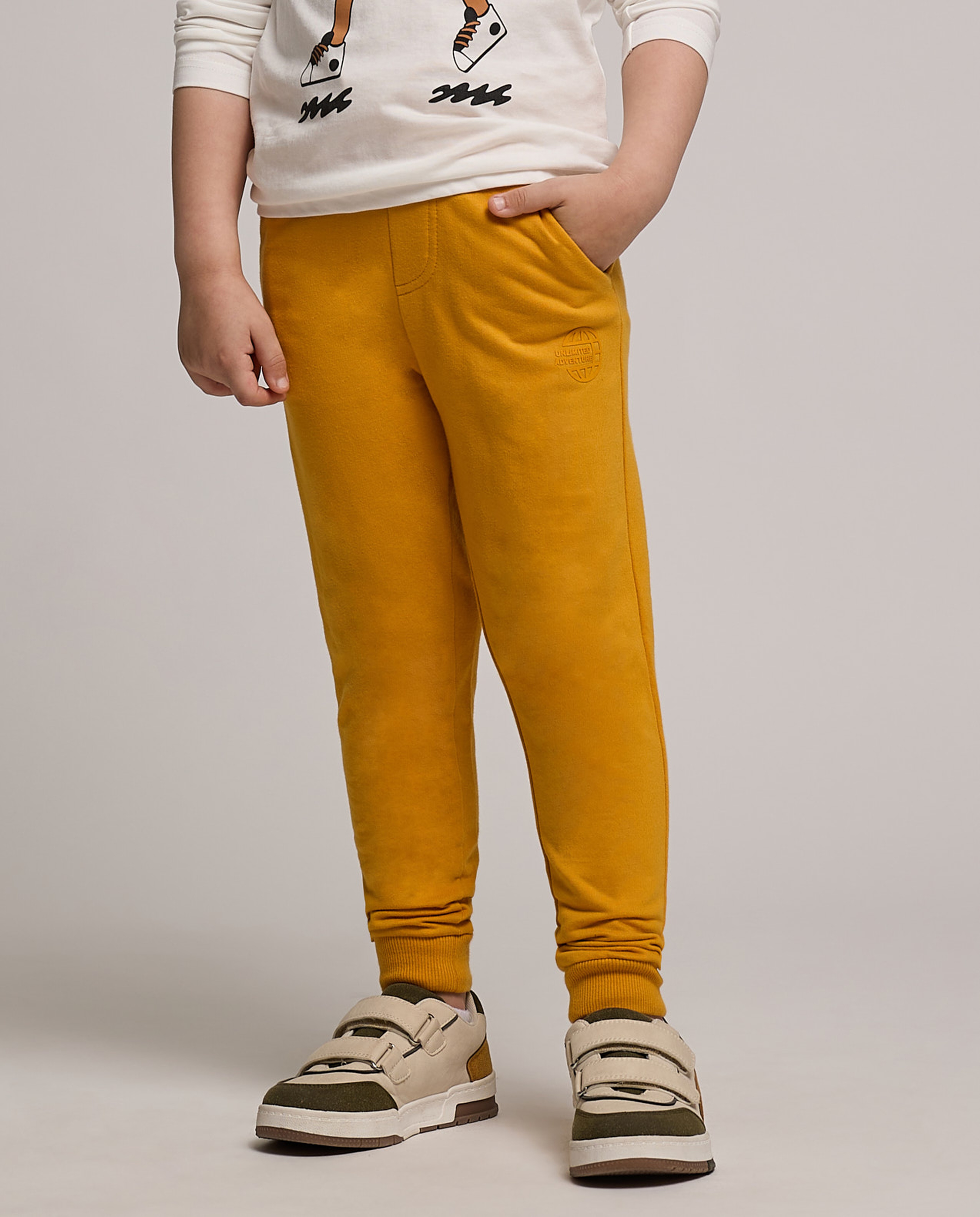 Solid Joggers with Drawstring Waist
