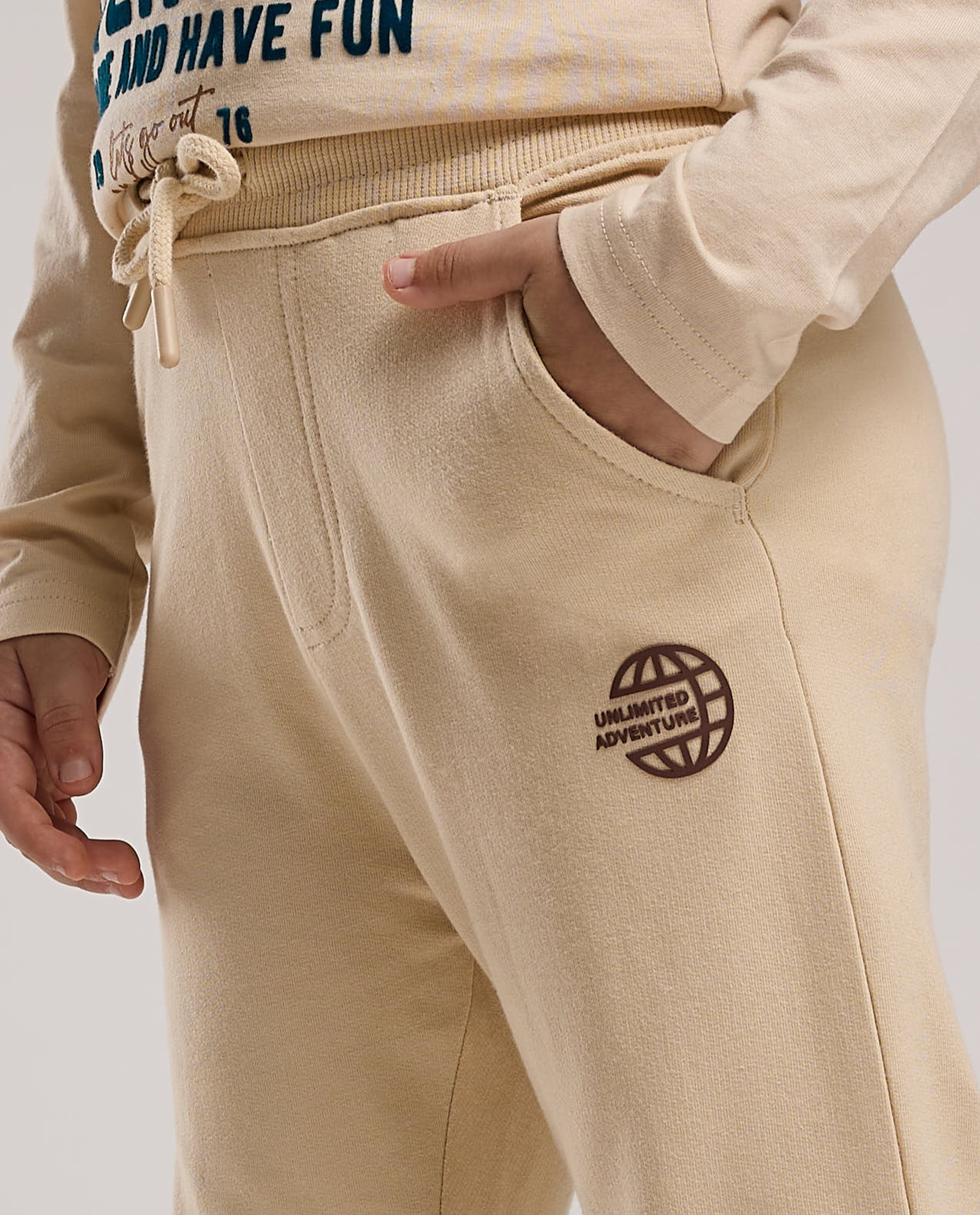 Solid Joggers with Drawstring Waist