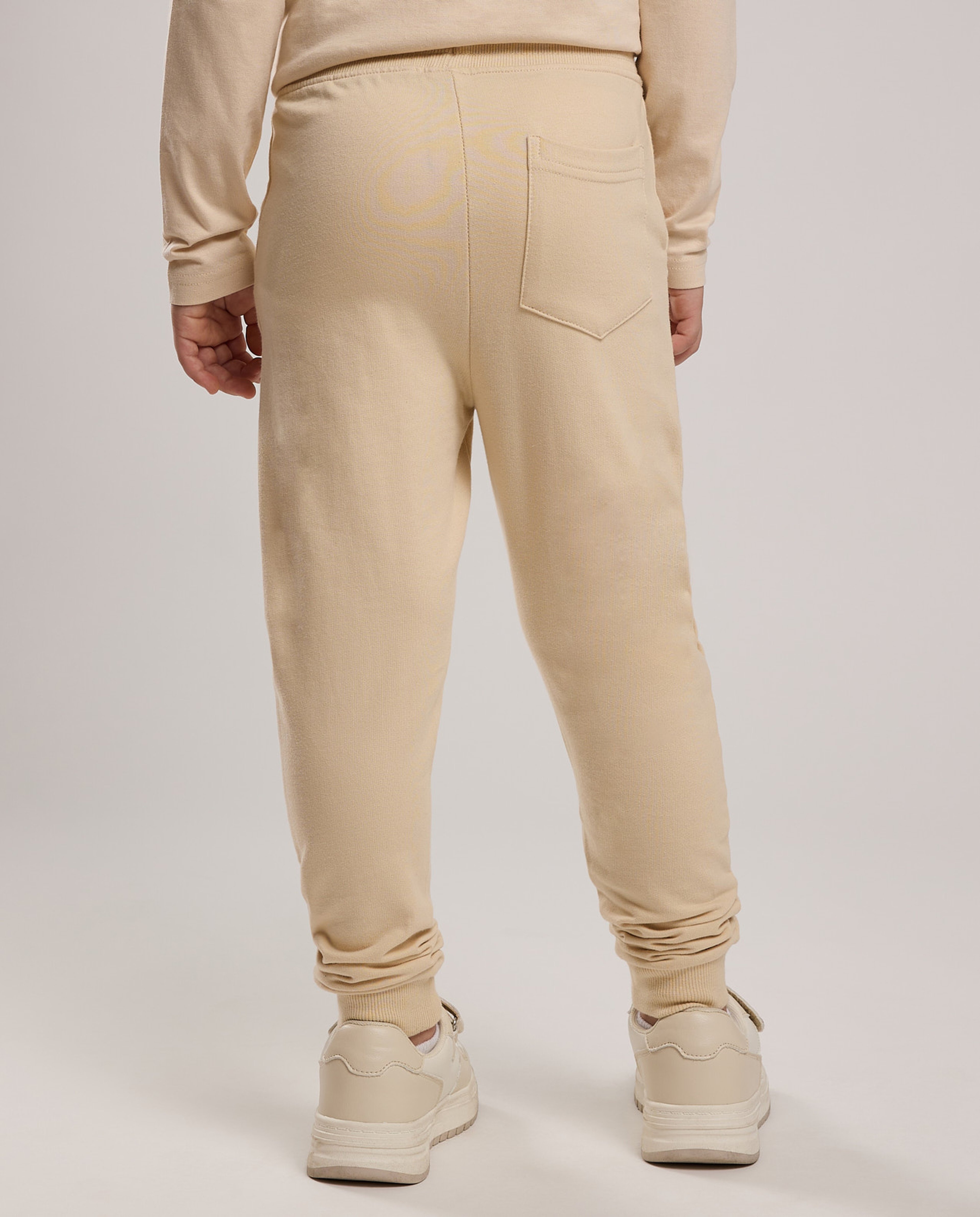 Solid Joggers with Drawstring Waist